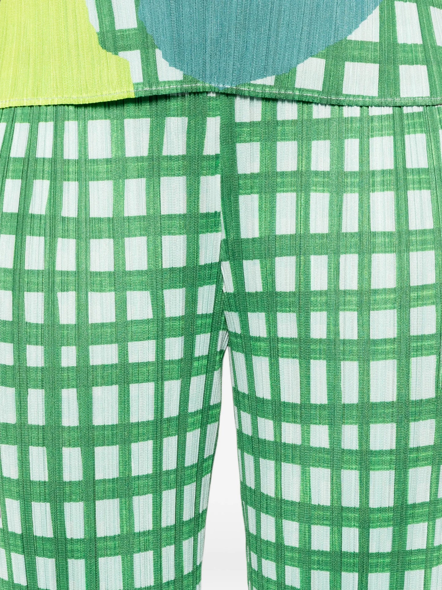 Basket pleated cropped trousers