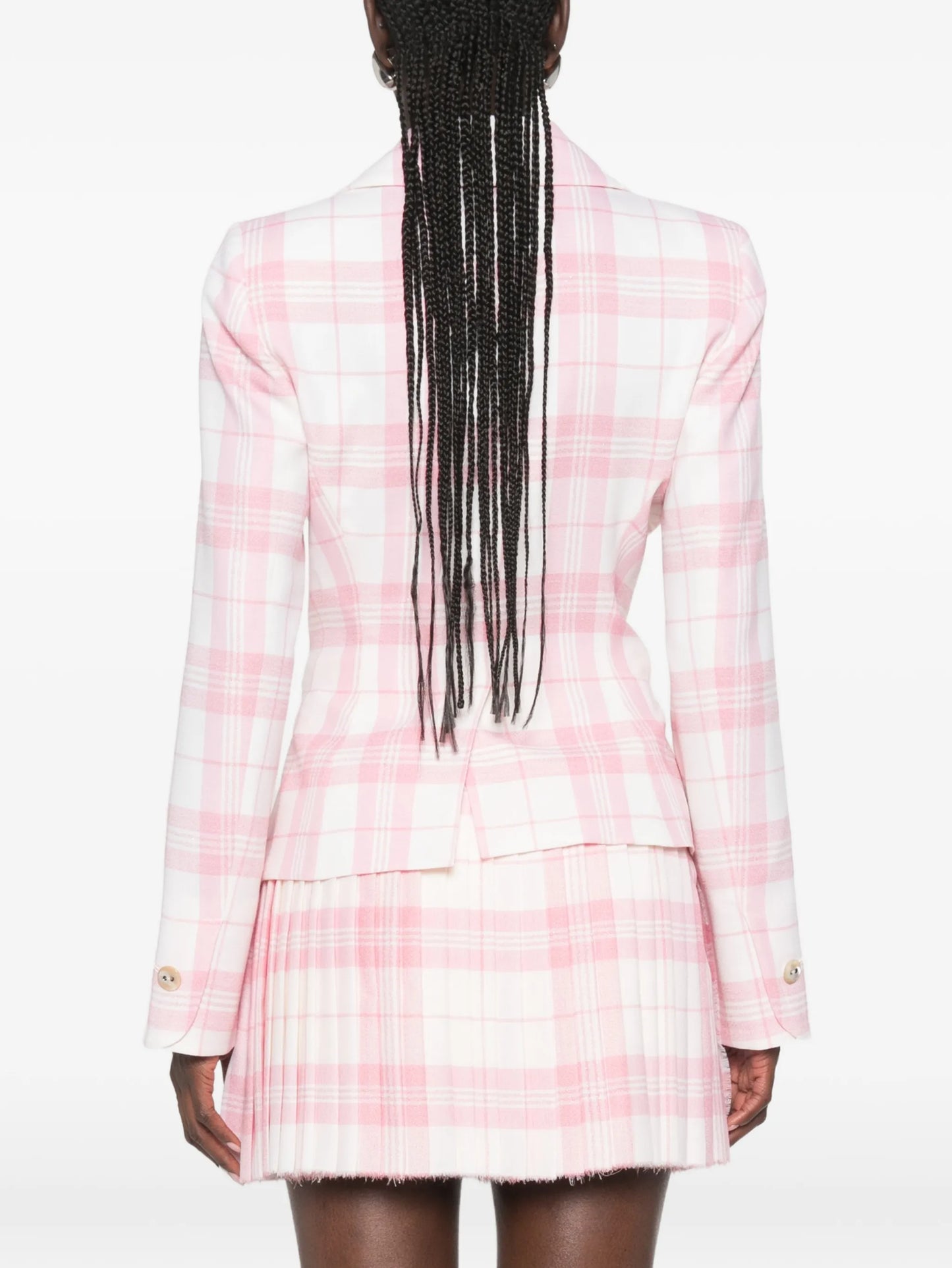 Drunken check-pattern jacket