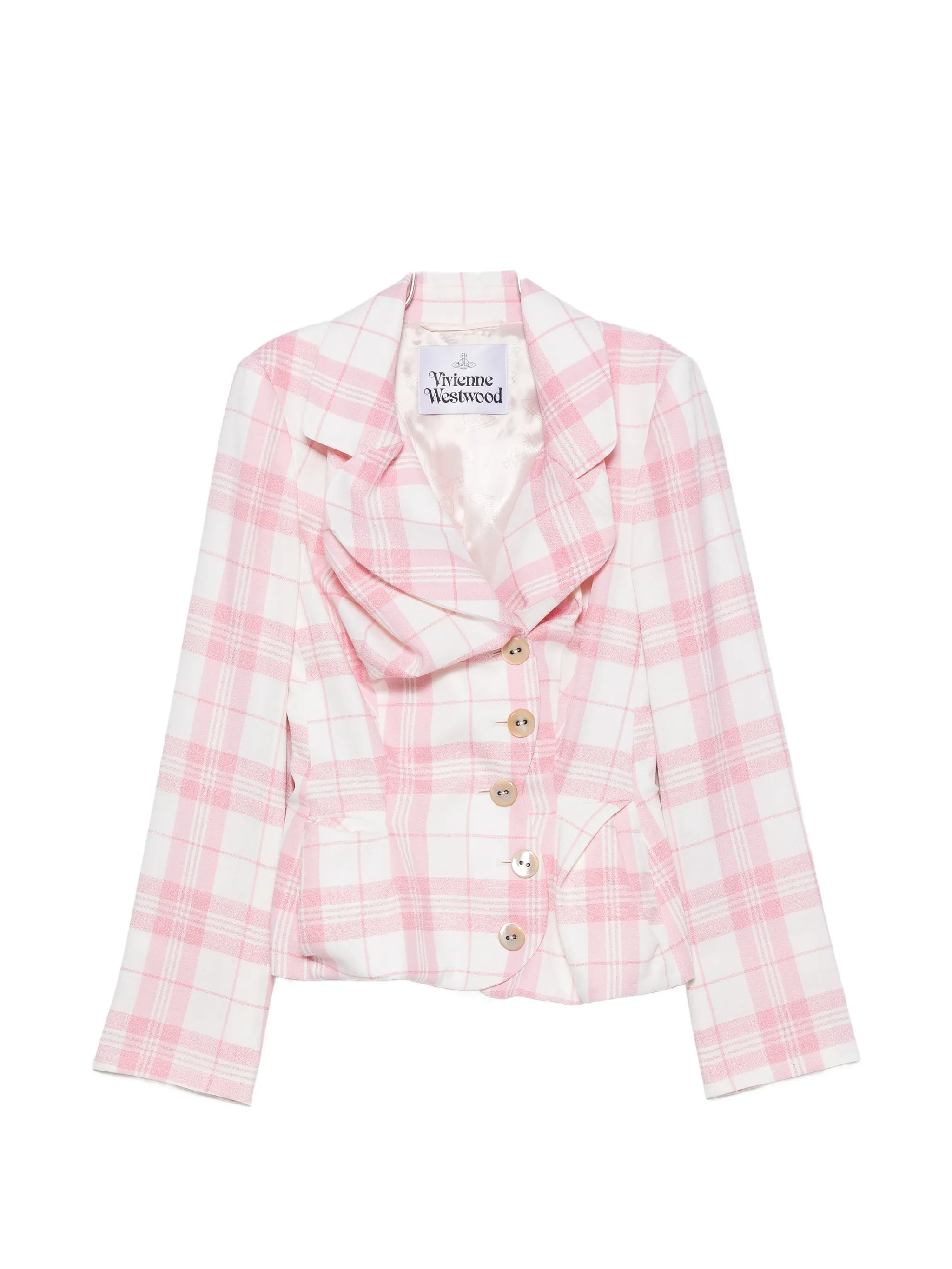 Drunken check-pattern jacket