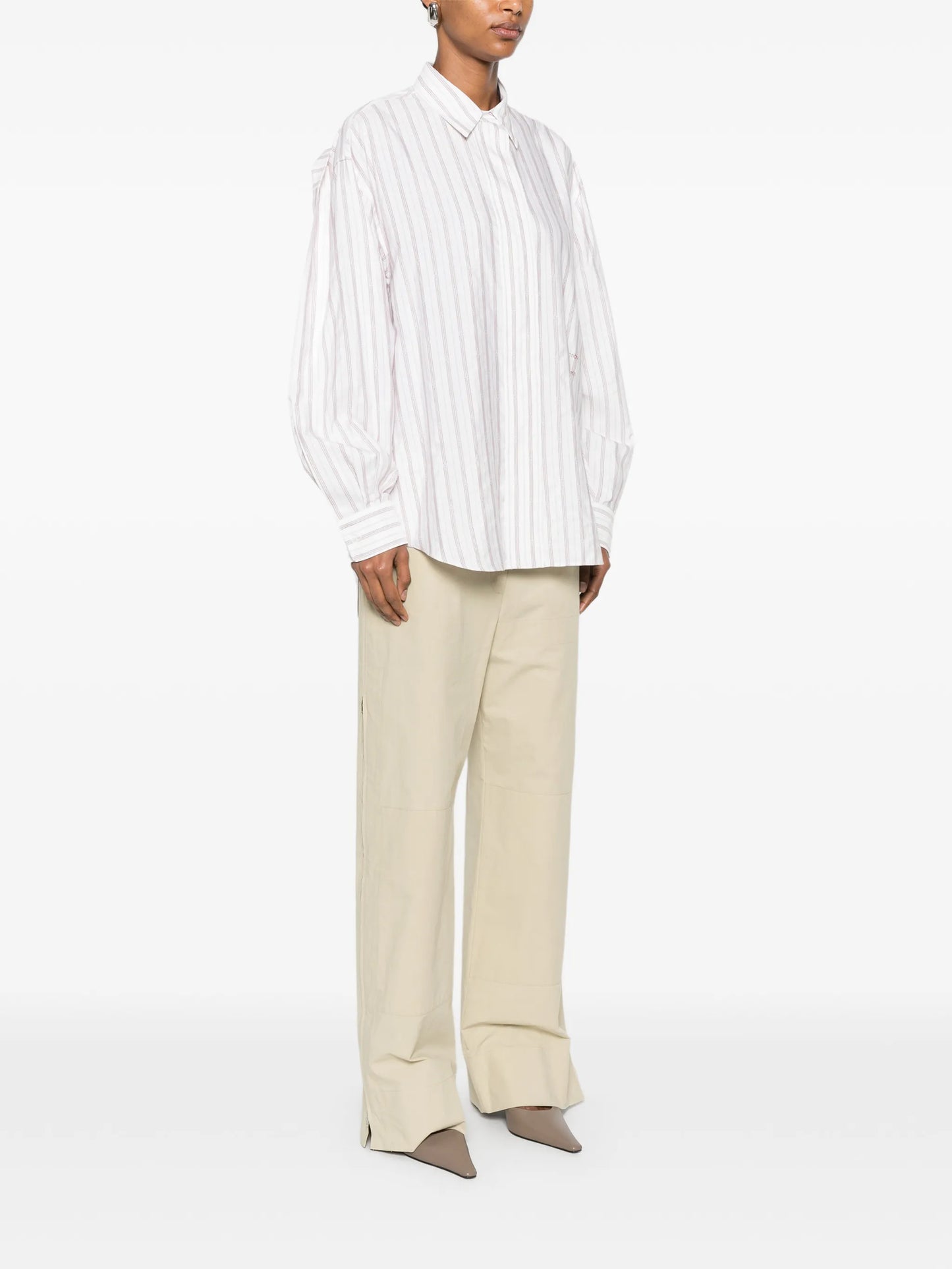 Amari vertical-stripe shirt