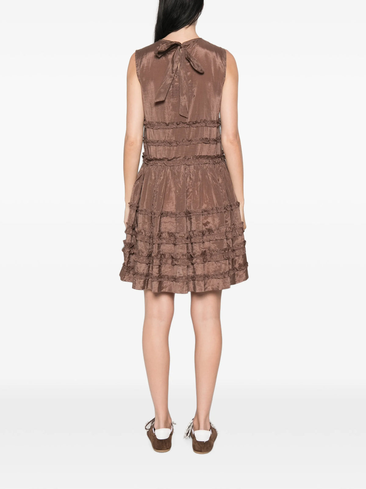 Reed ruffle mini dress