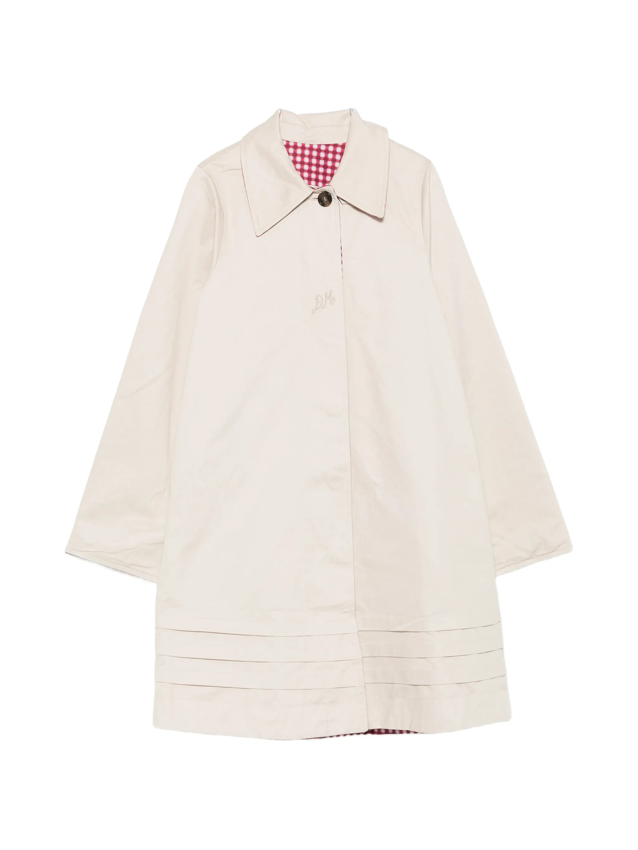 Mercedes bow-detail reversible trench coat
