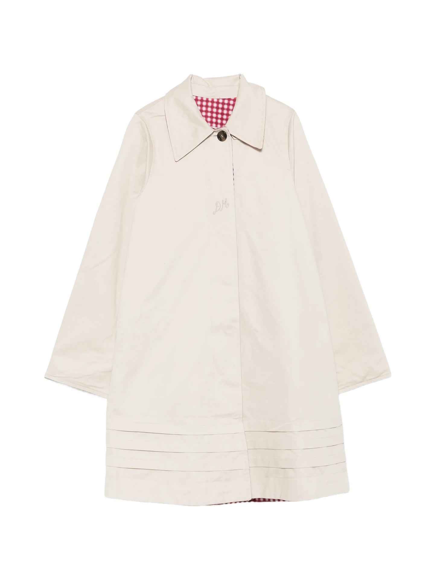 Mercedes bow-detail reversible trench coat