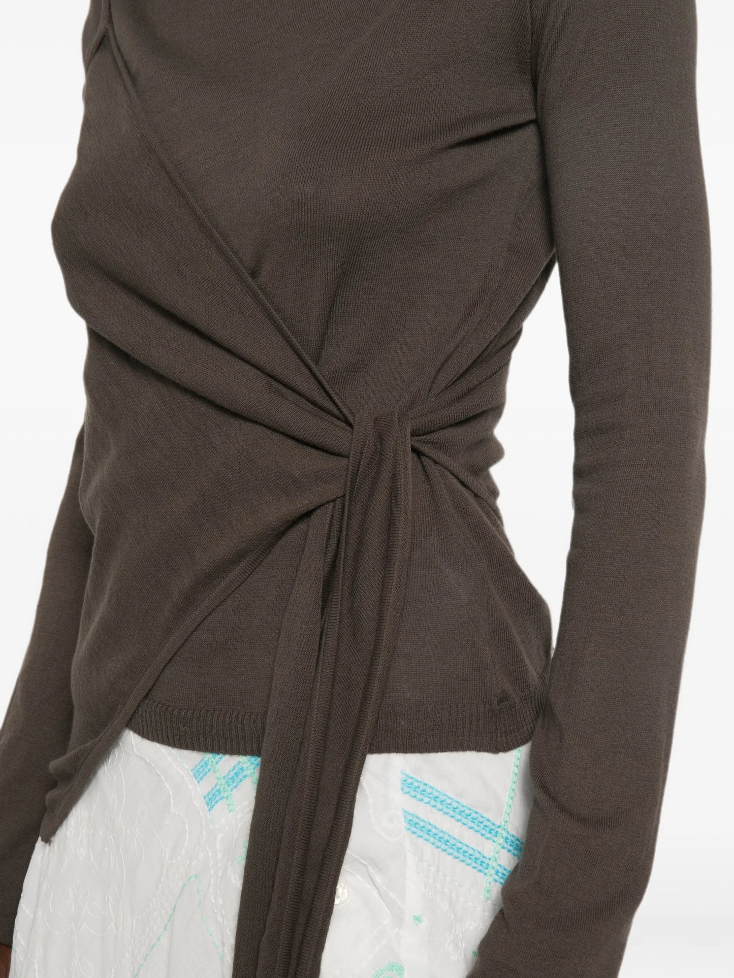 Hannie wrap-style sweater