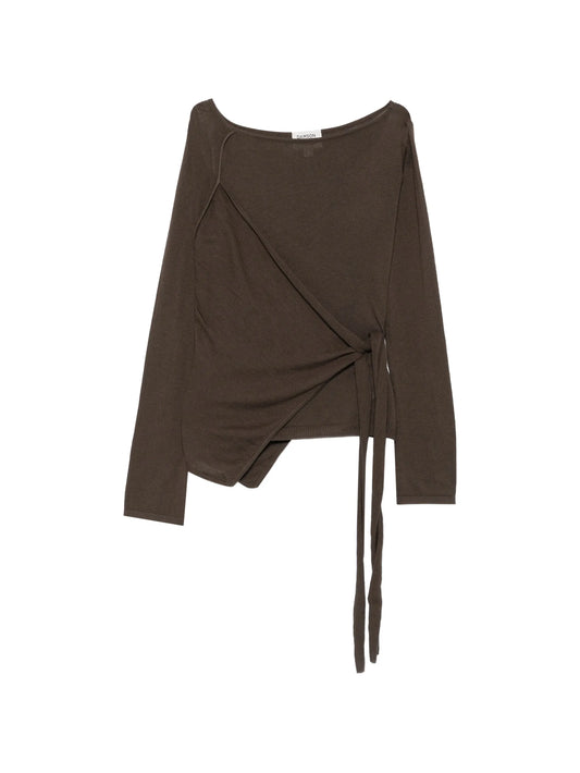 Hannie wrap-style sweater