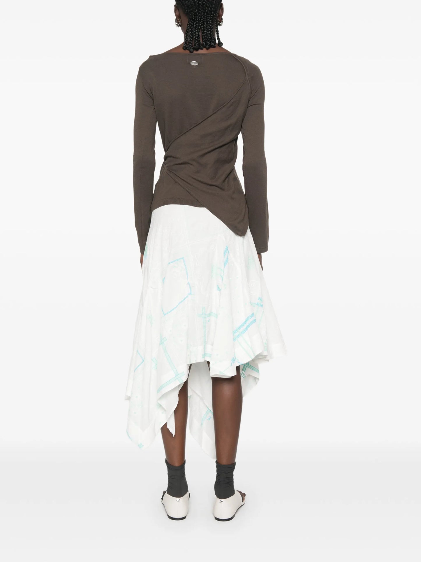 Hannie wrap-style sweater