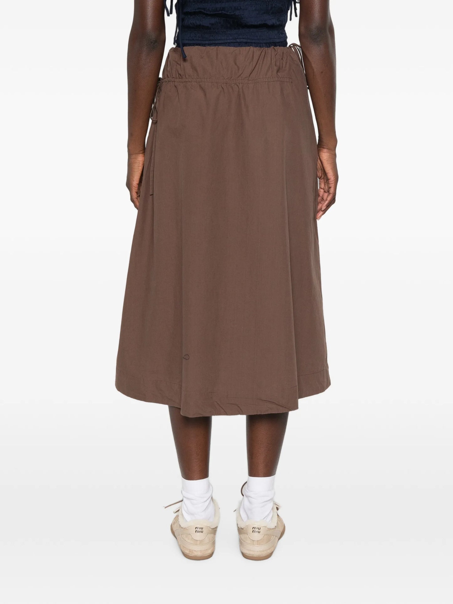 Caspia drawstring midi skirt