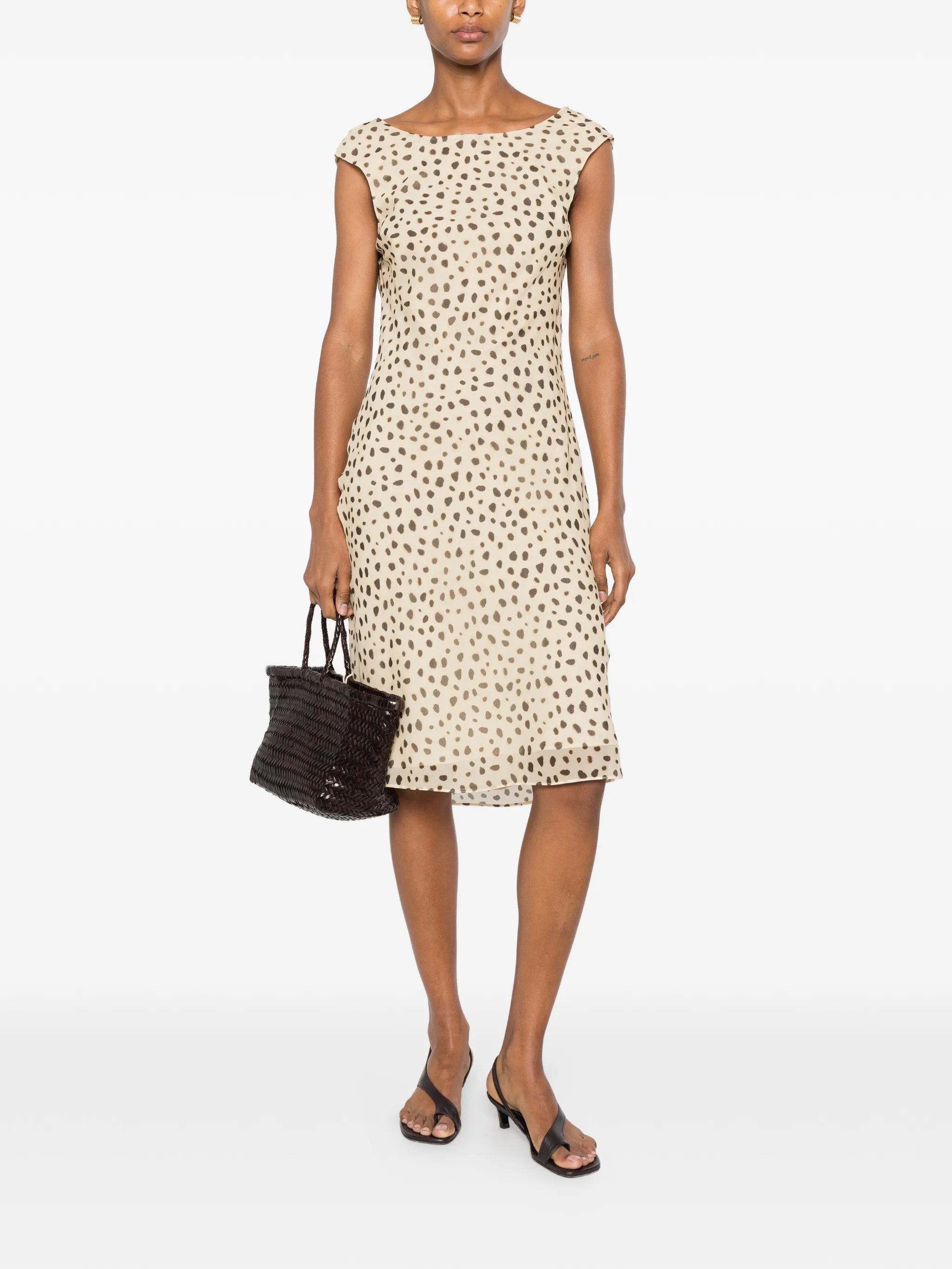 Leo cheetah-print midi dress