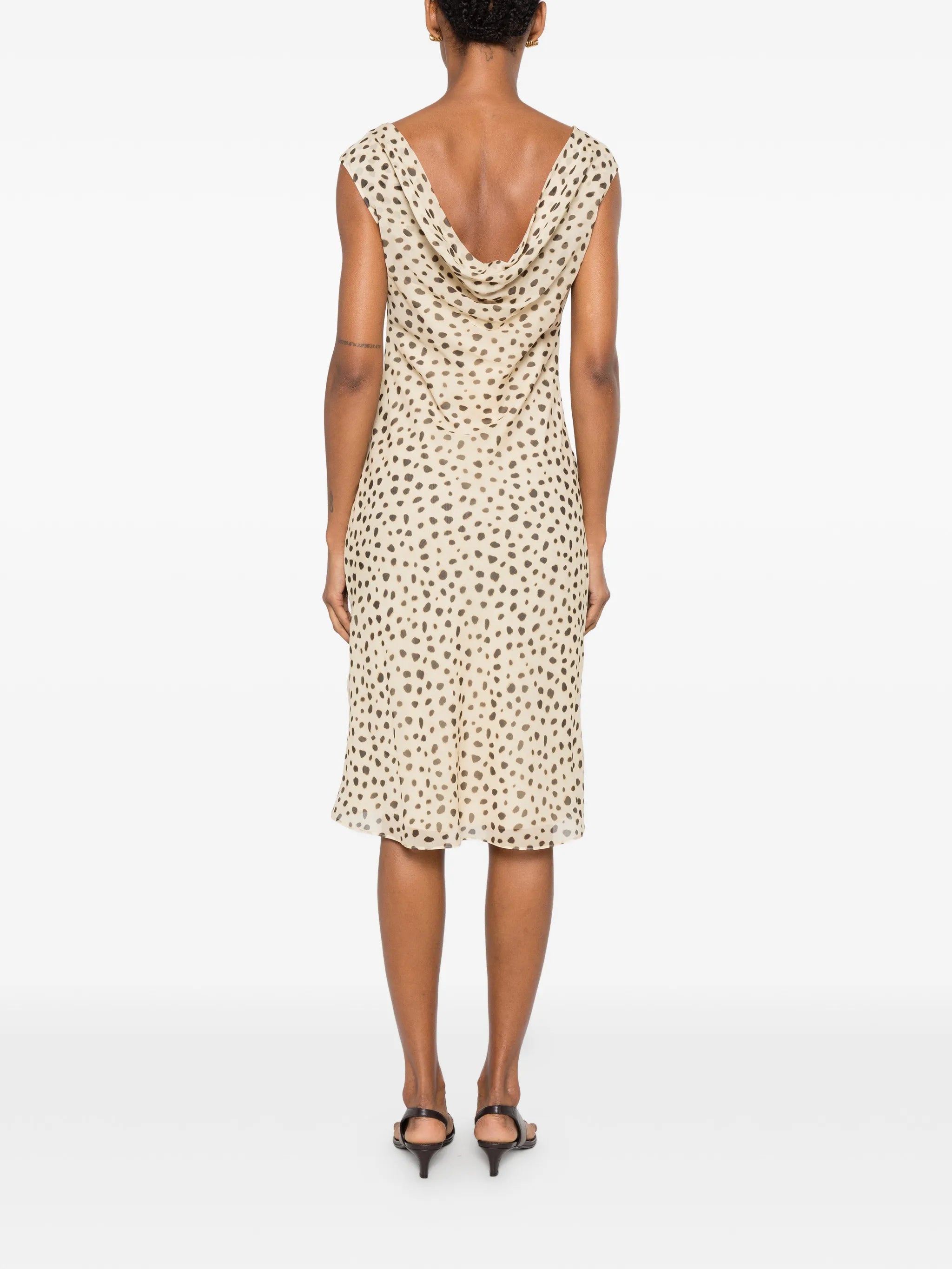 Leo cheetah-print midi dress