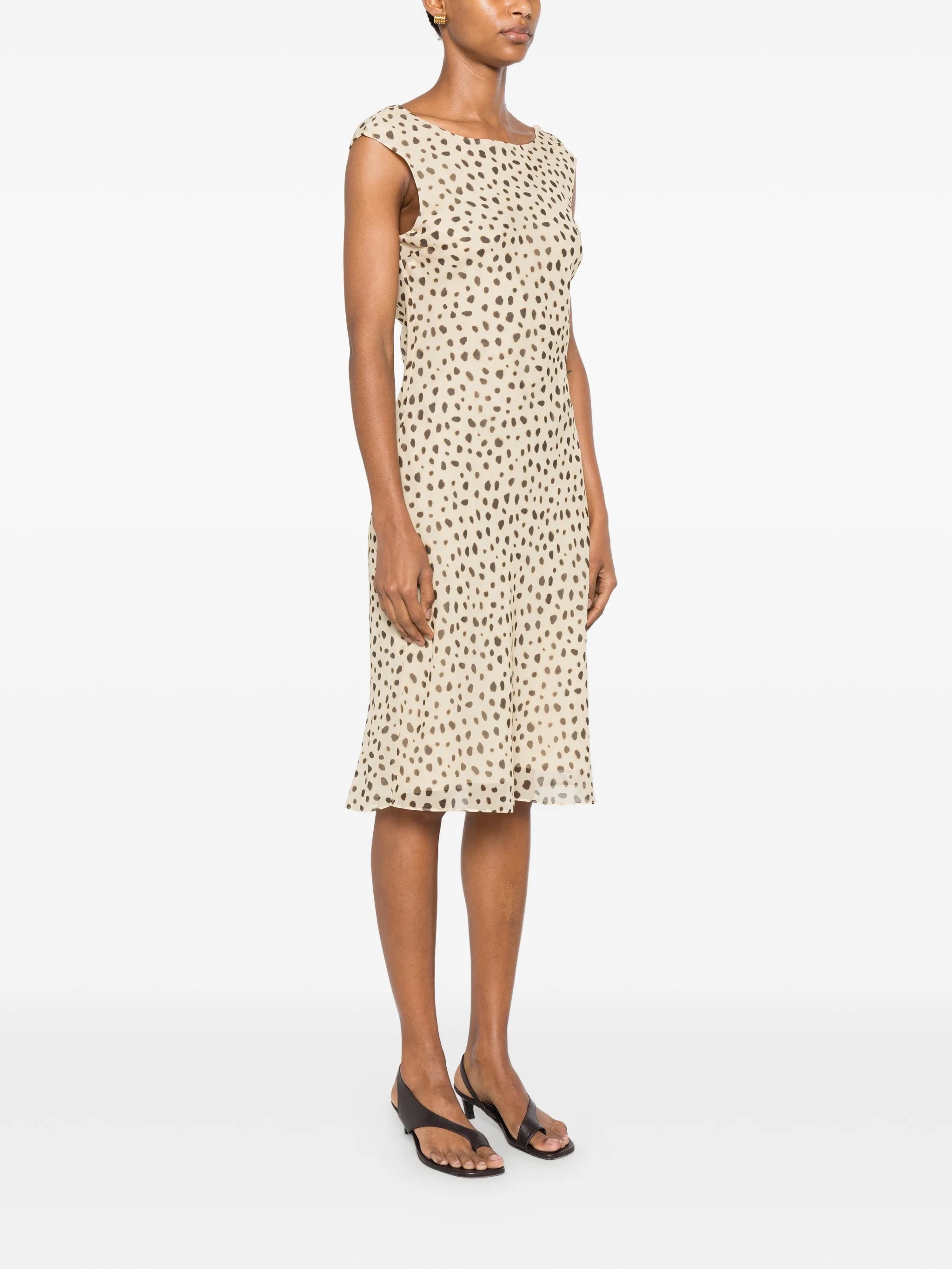 Leo cheetah-print midi dress