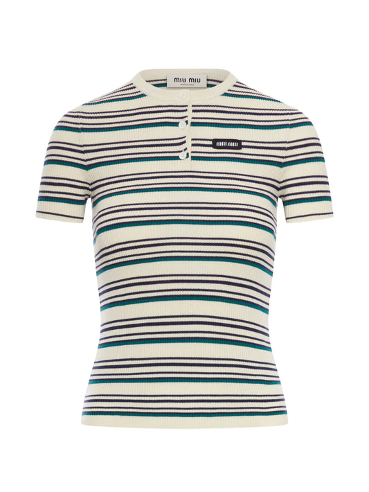 striped short-sleeves