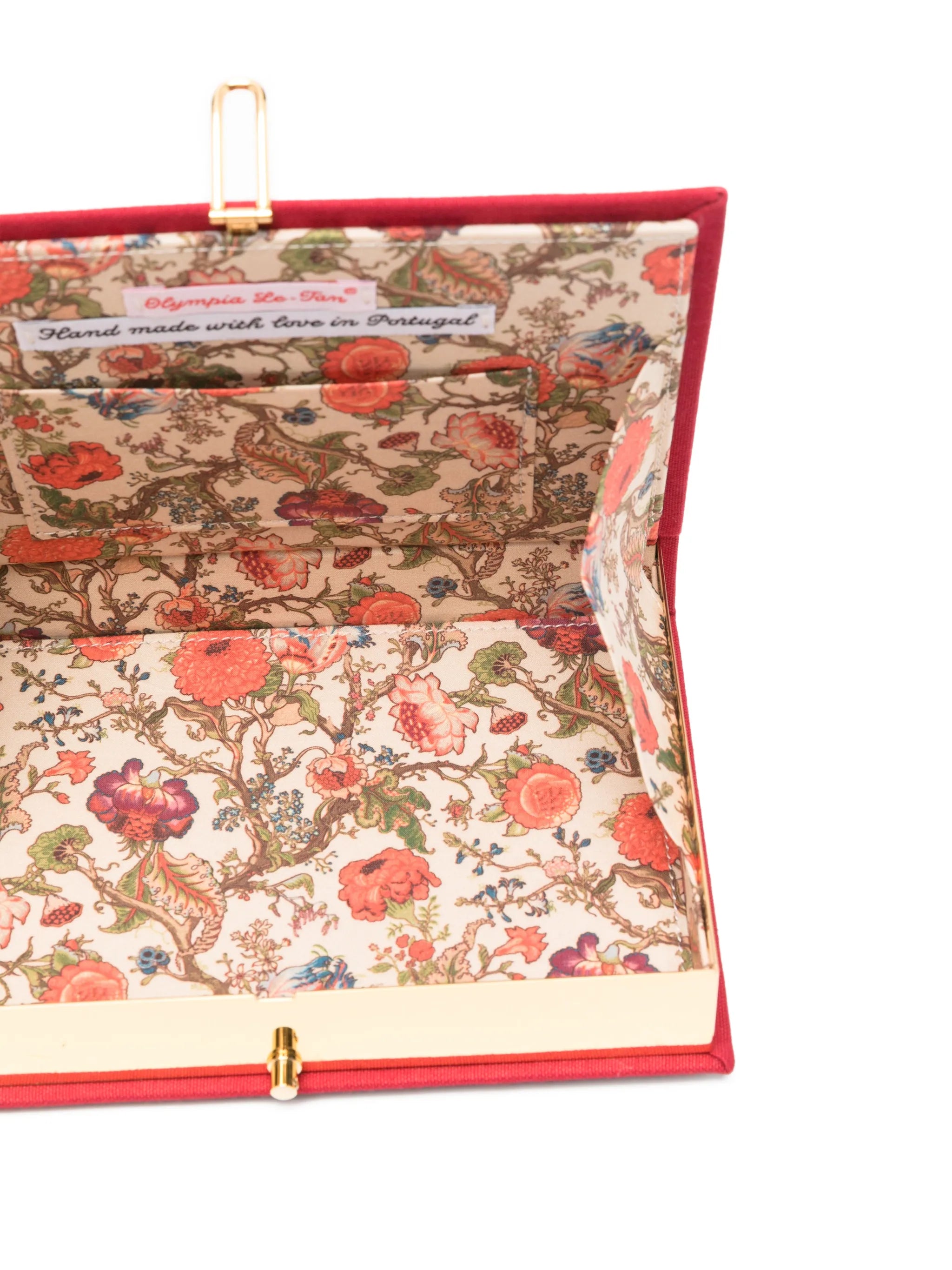 Bento Box embroidered clutch bag