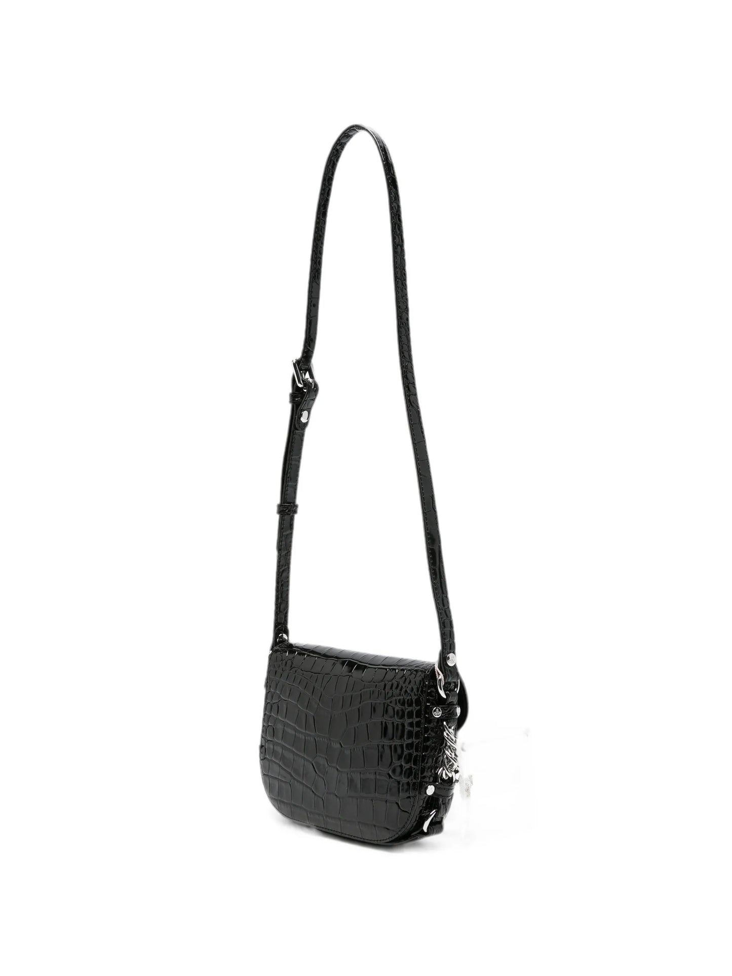 Hunter Flap croc-embossed mini crossbody bag