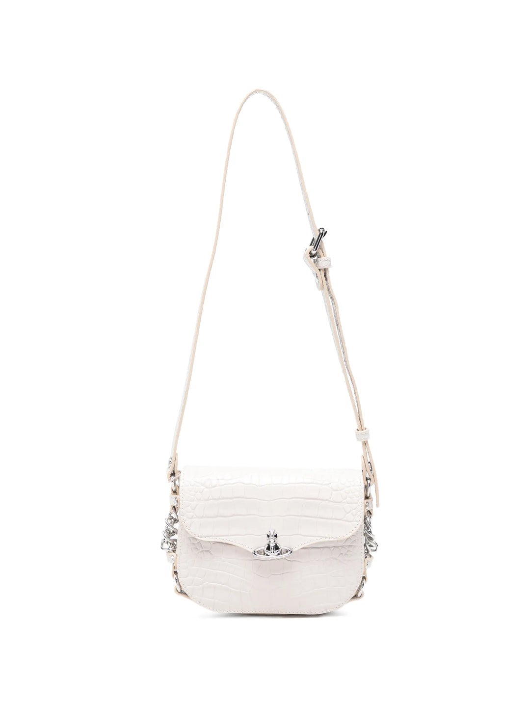 Vivienne Westwood Hunter Leather White Cross Body Bag