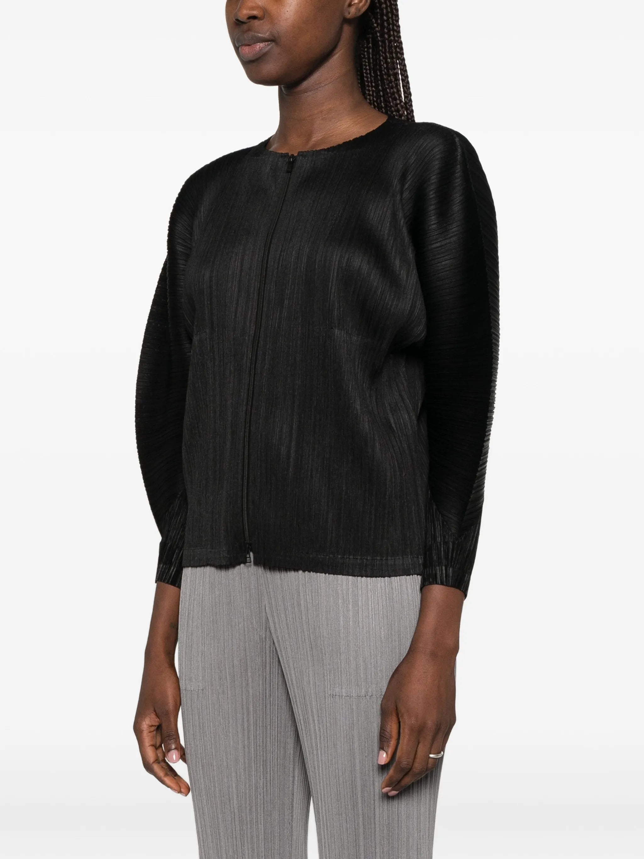 sculptural-sleeve jacket