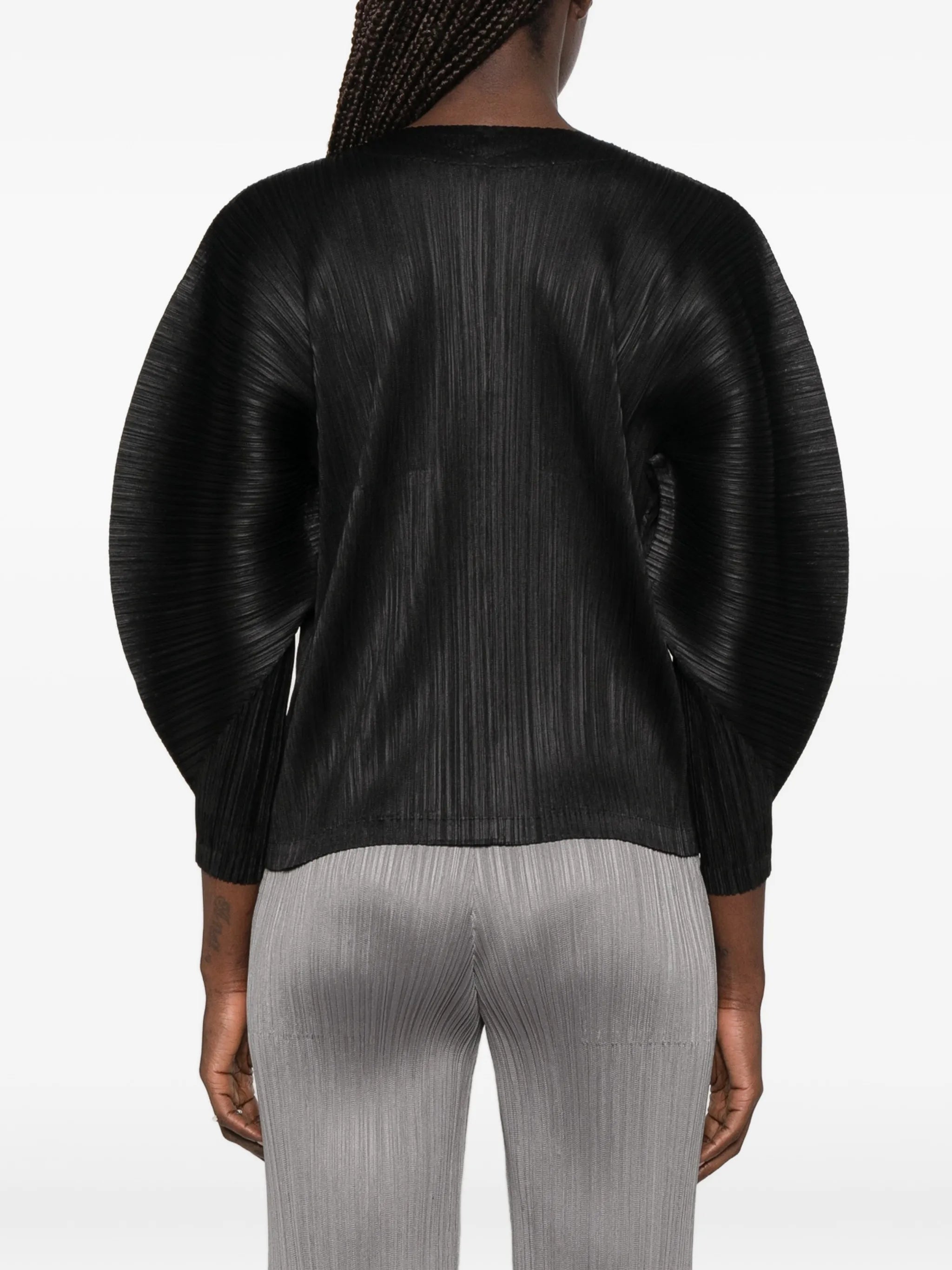 sculptural-sleeve jacket