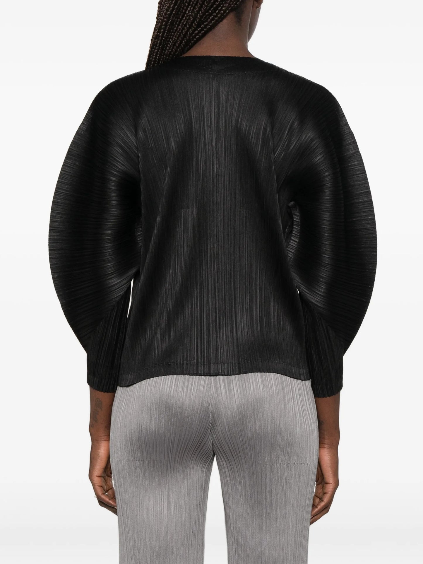 sculptural-sleeve jacket