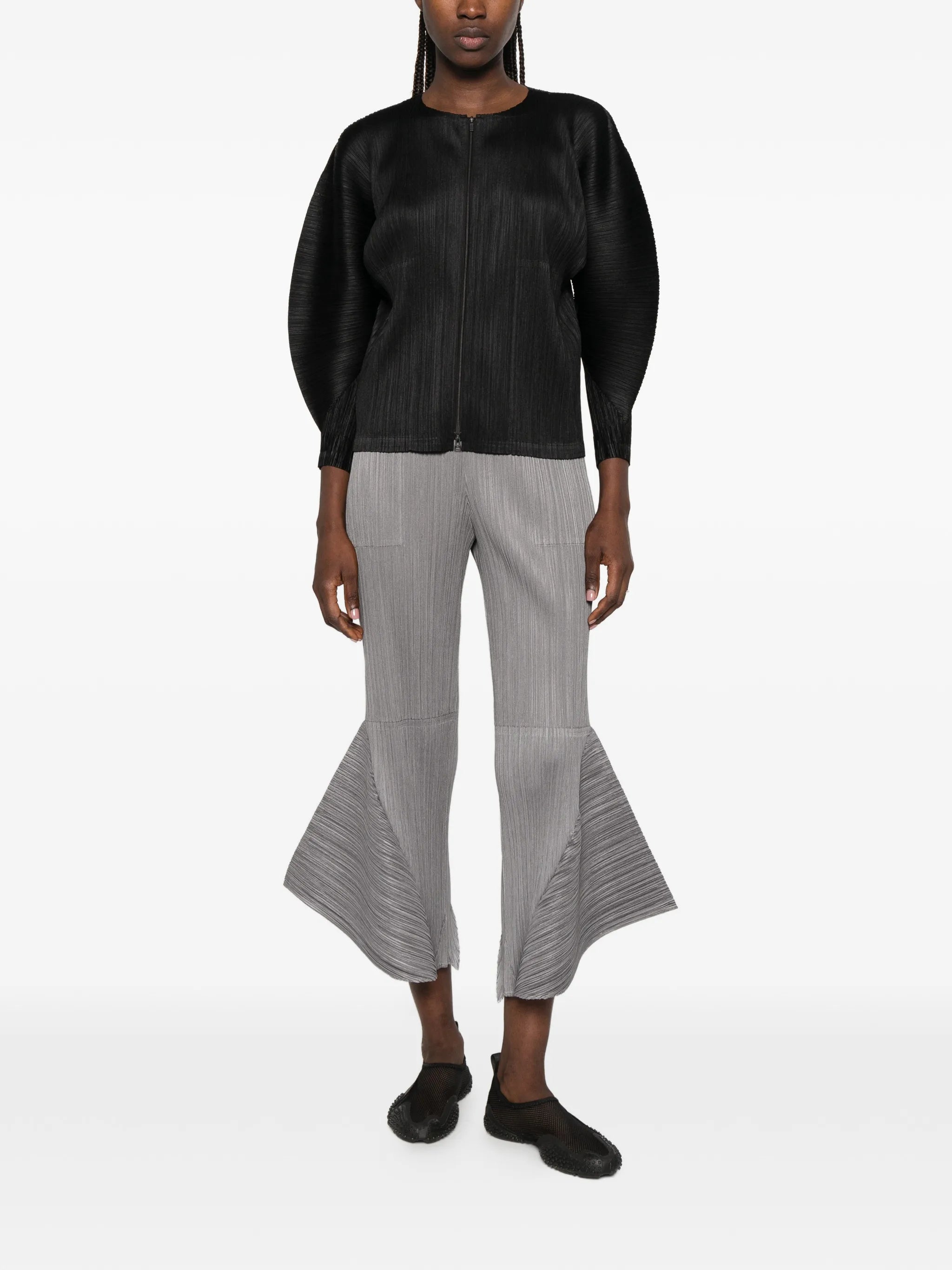 sculptural-sleeve jacket