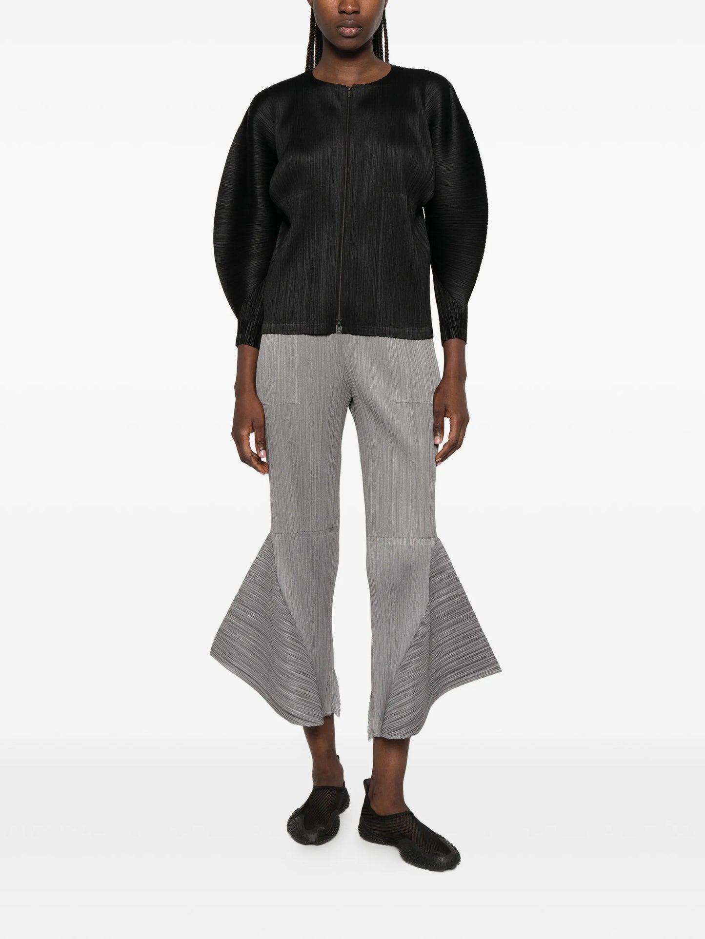 sculptural-sleeve jacket