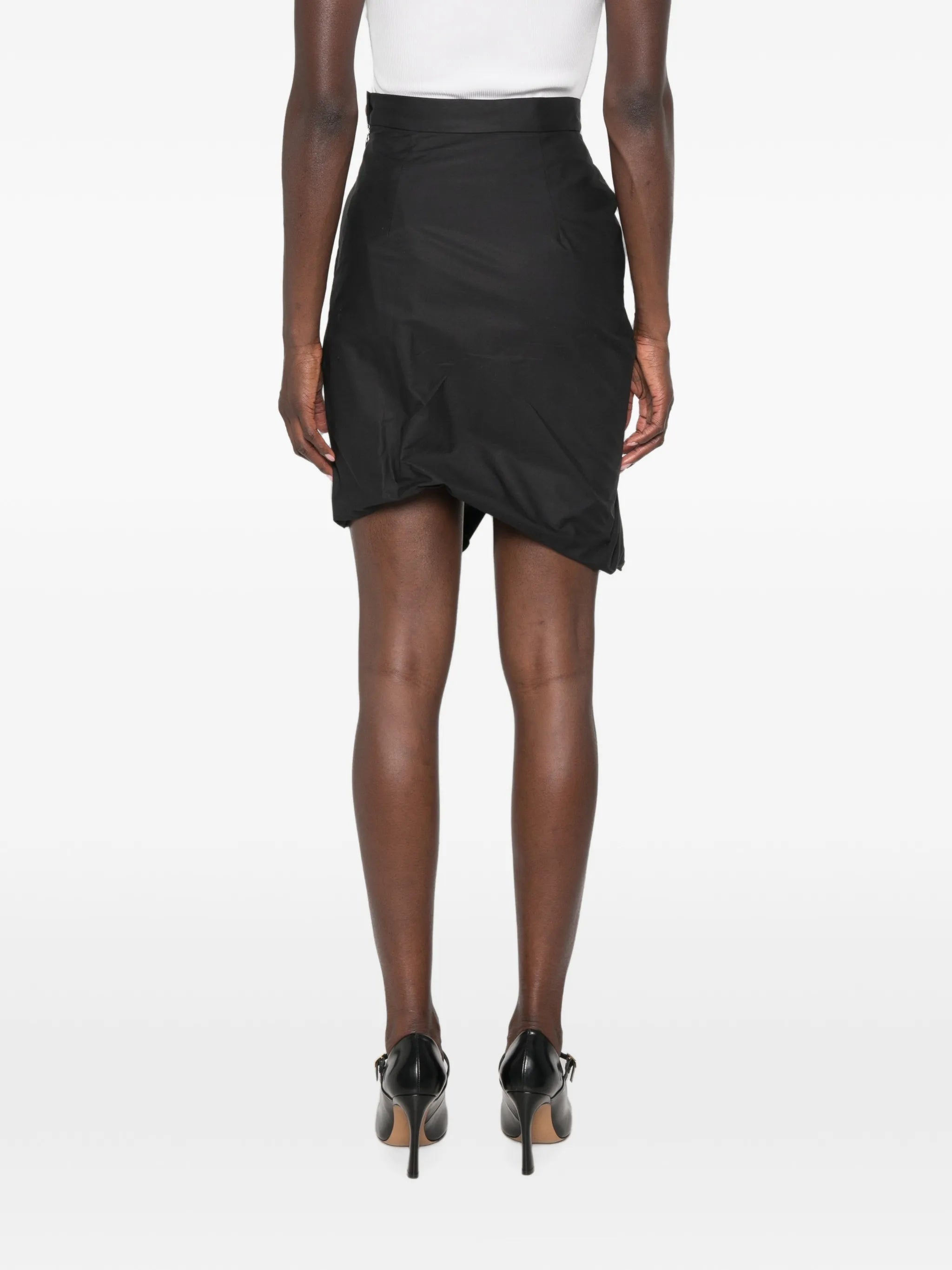 Panther ruched mini skirt