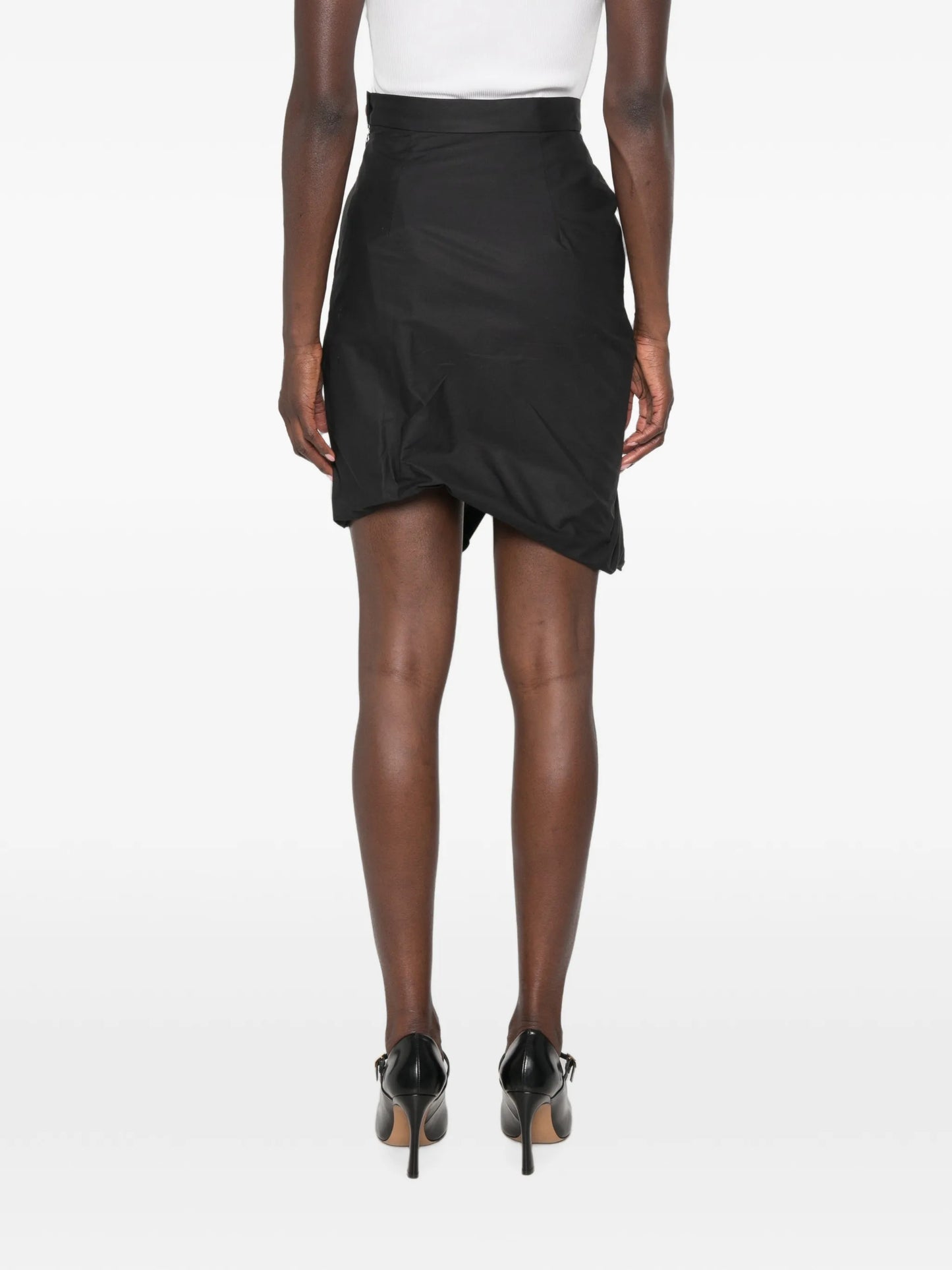 Panther ruched mini skirt