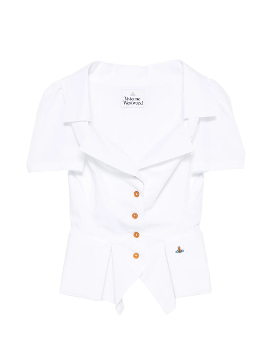 peplum short-sleeve shirt