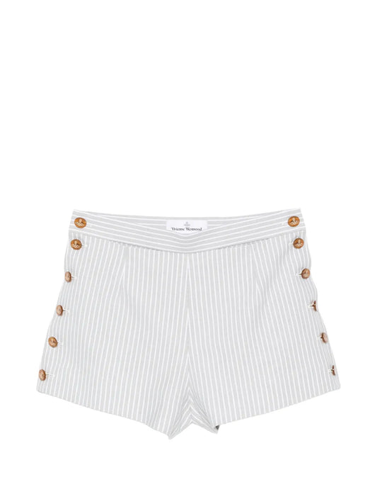 Elle stripe-print shorts