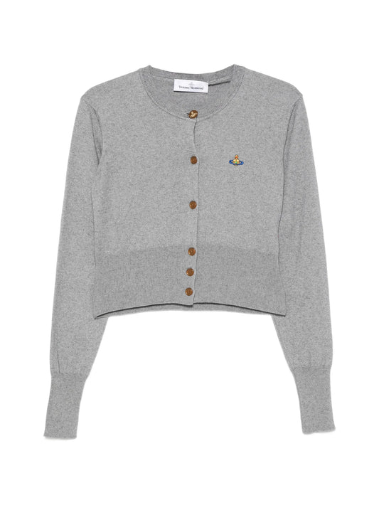 Bea Orb-embroidered cropped cardigan