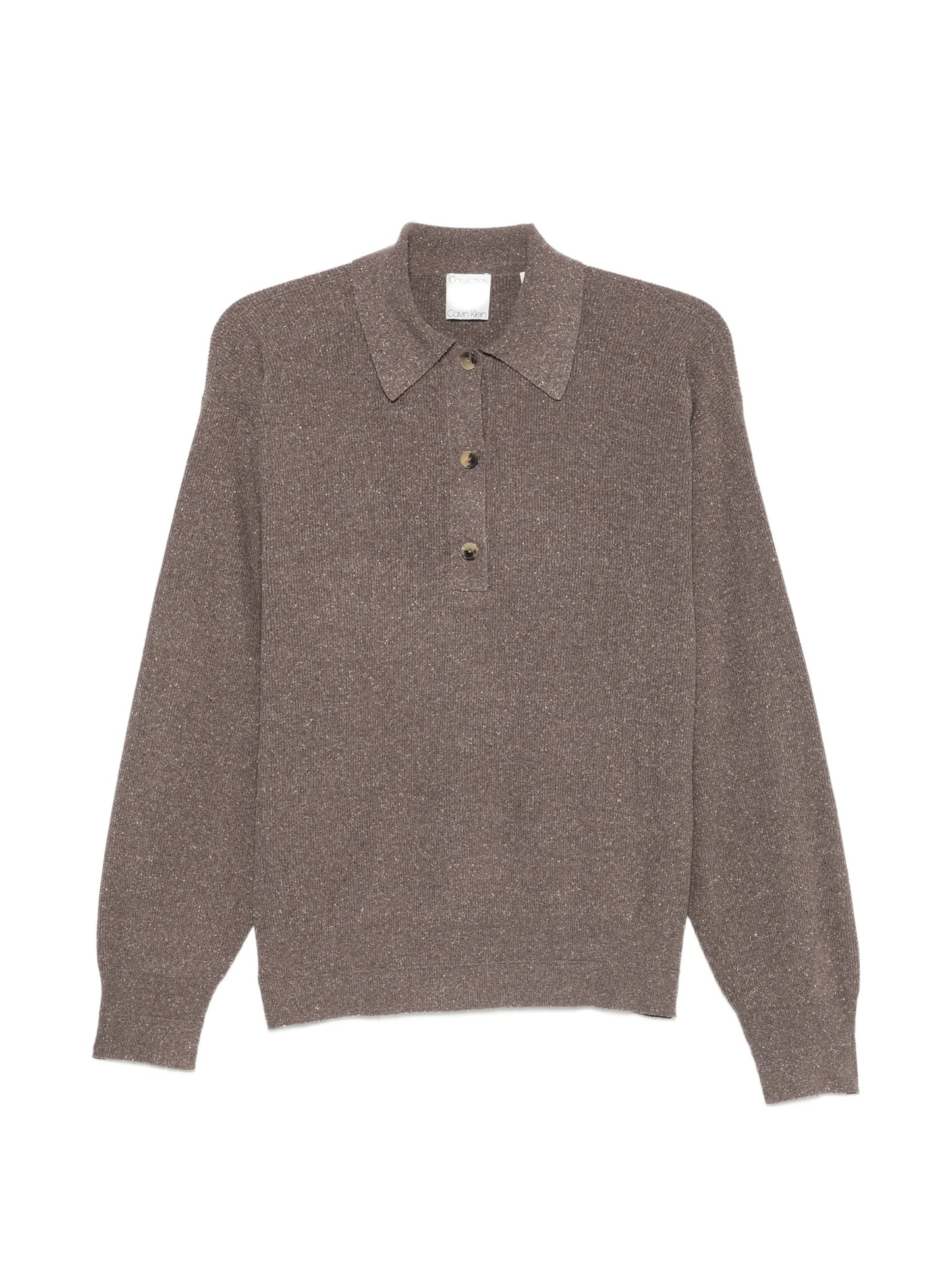 Helga ribbed-knit polo shirt