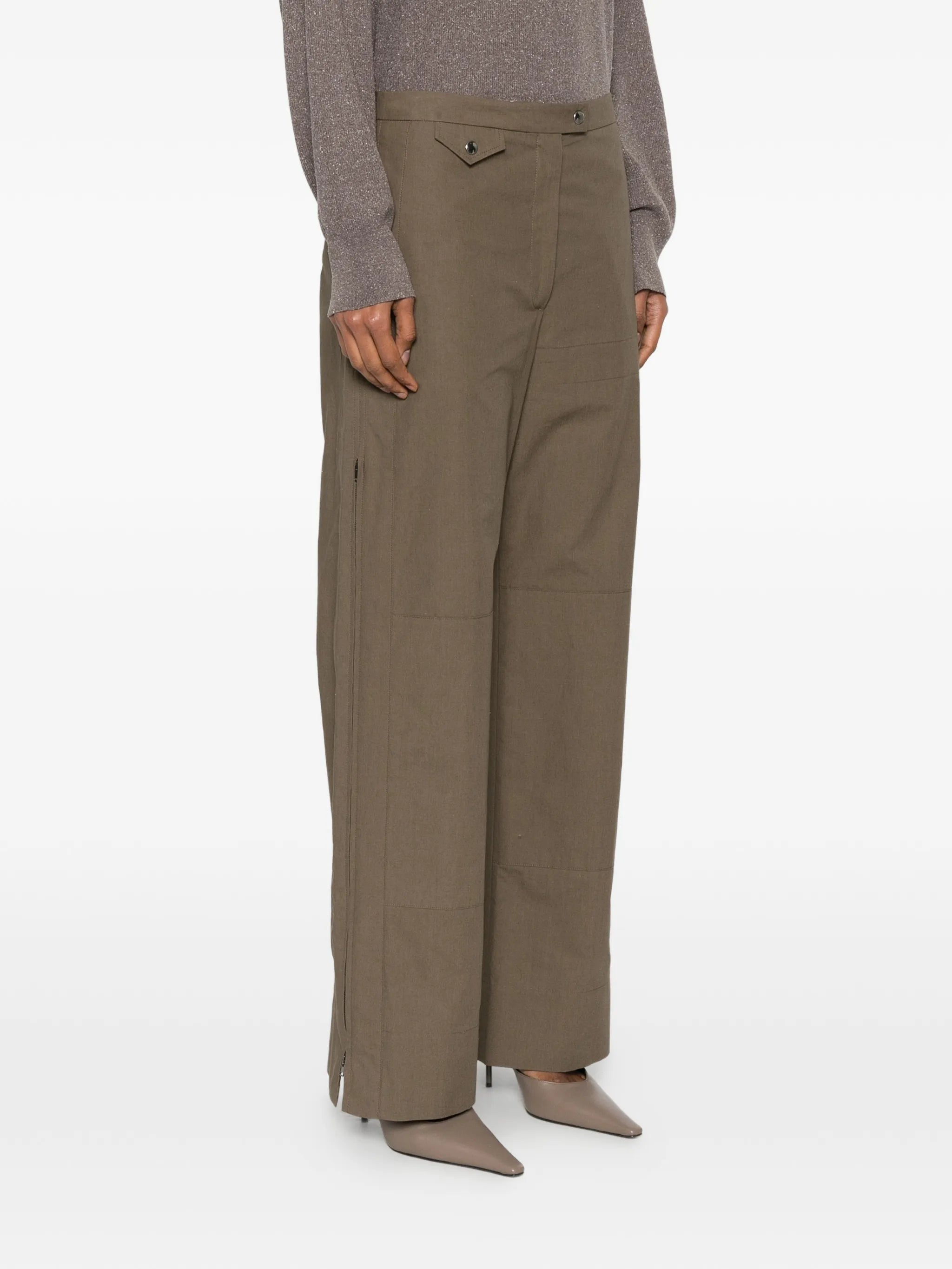 Gemma zipped-cuff trousers