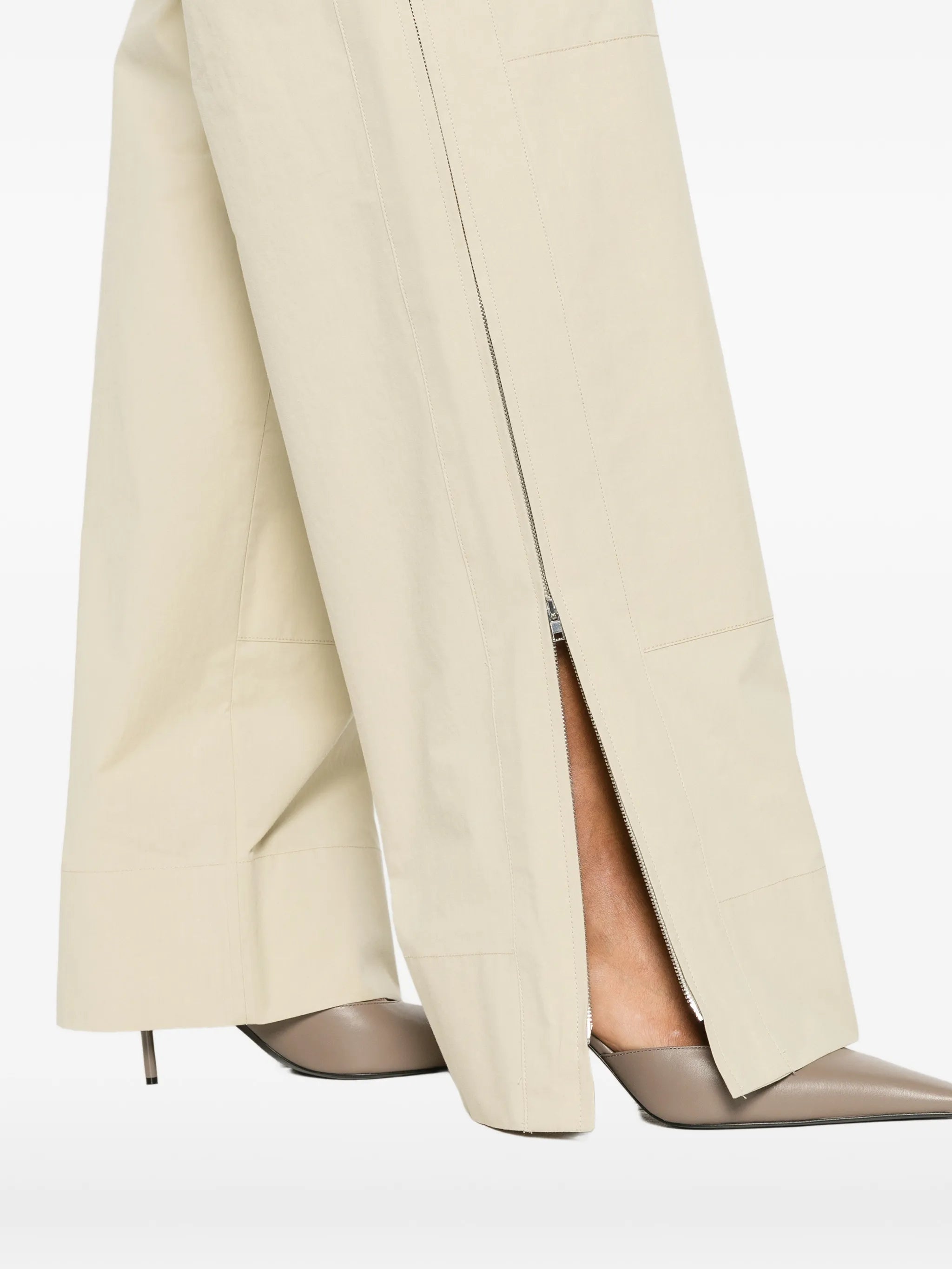 Gemma zip-detail trousers