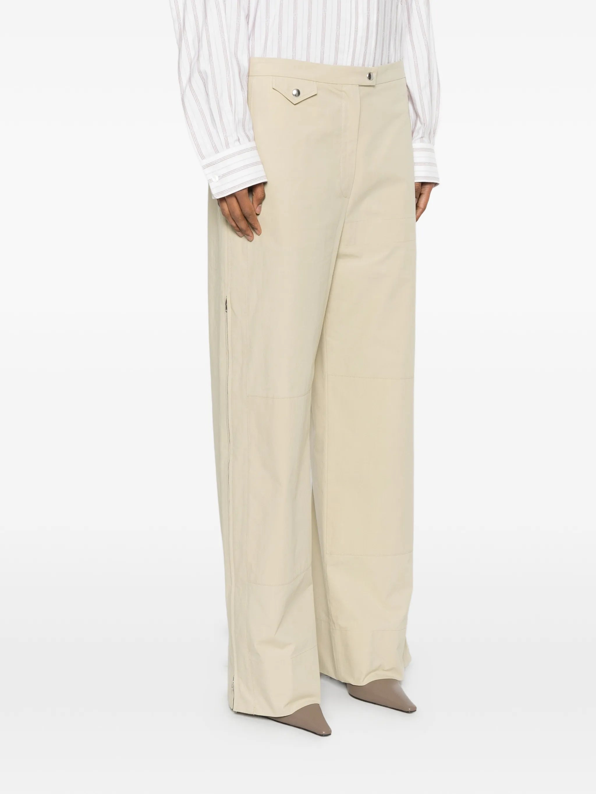 Gemma zip-detail trousers