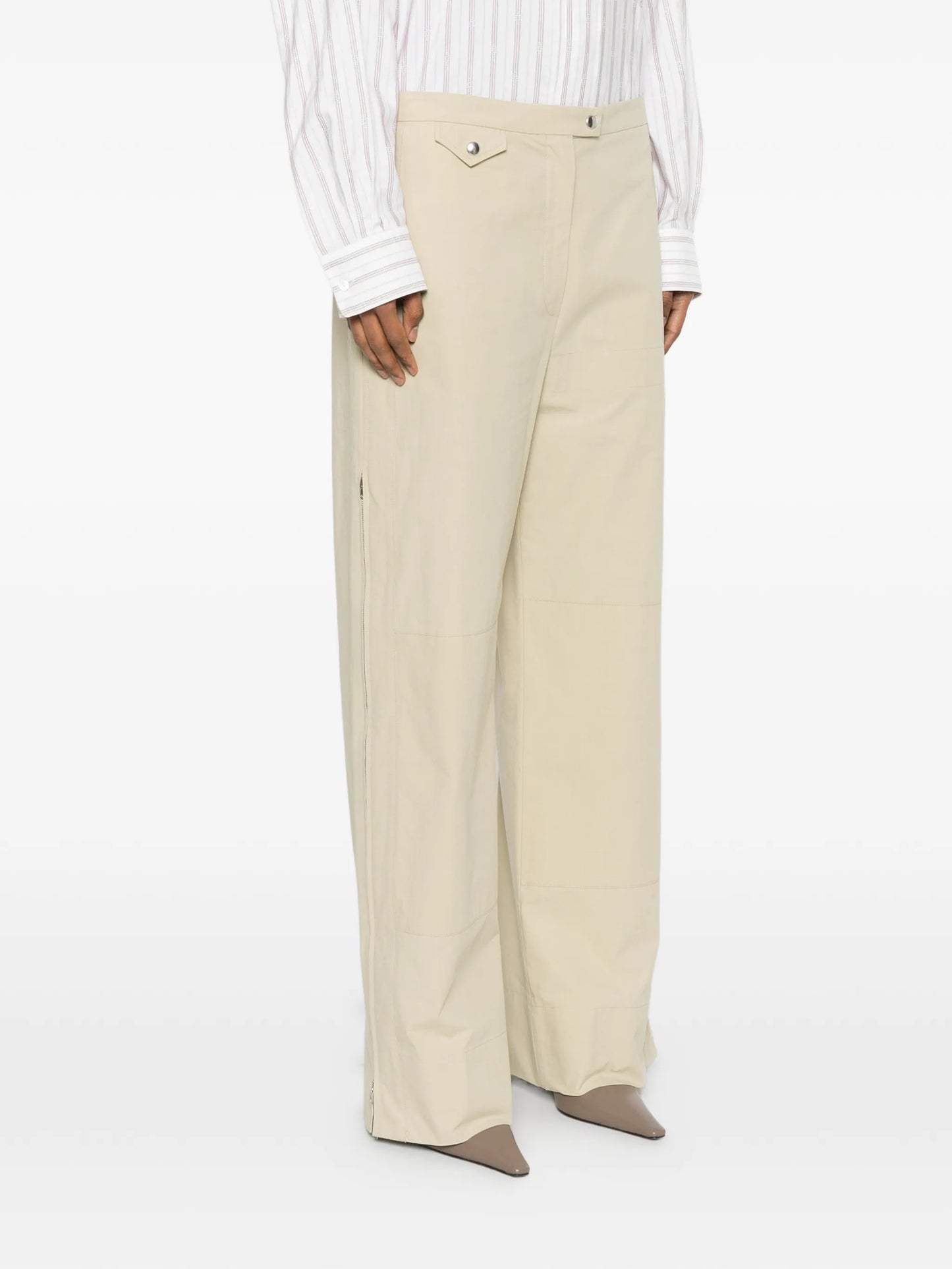 Gemma zip-detail trousers