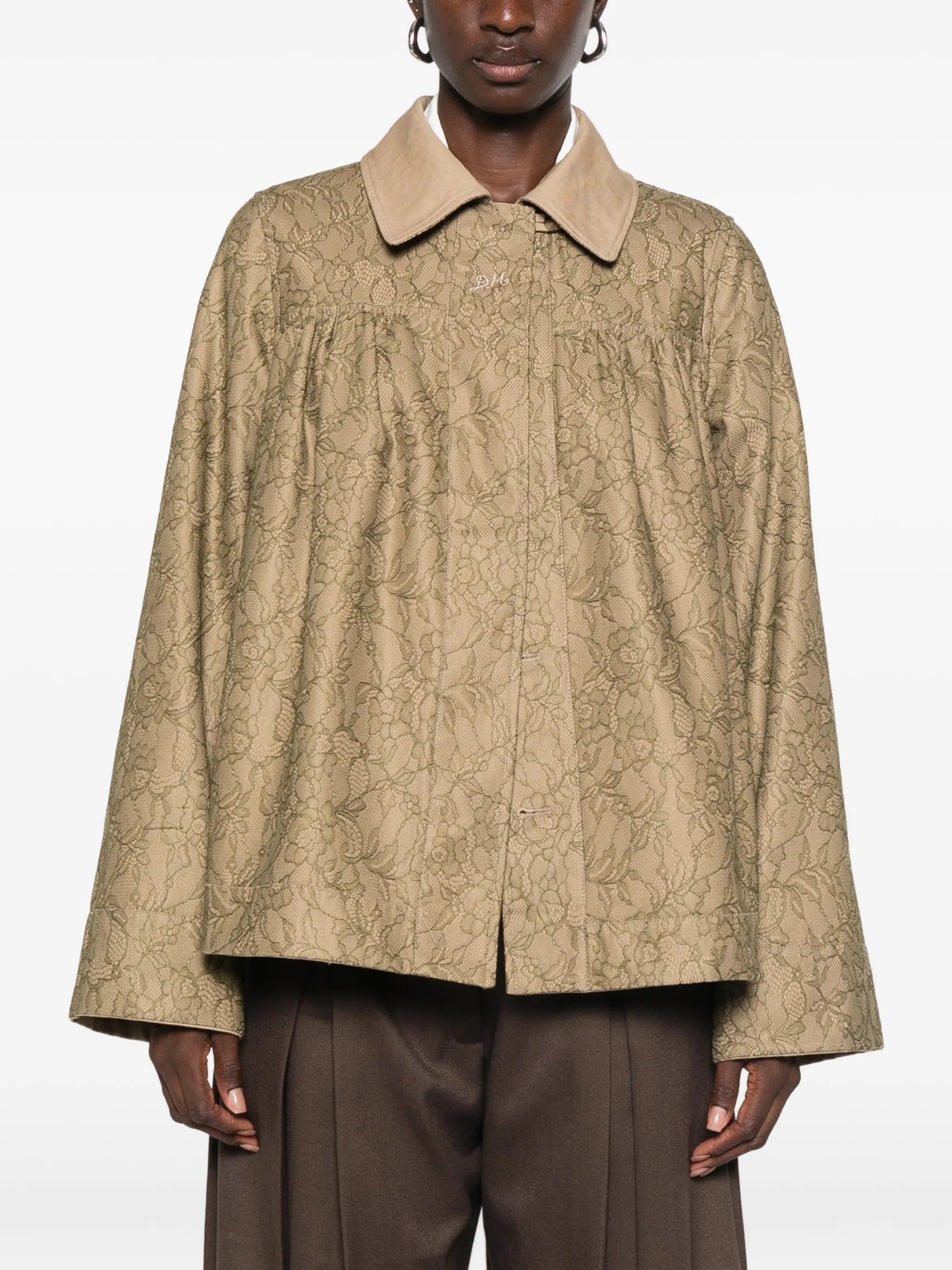 Mini Mercedes reversible lace-collar jacket