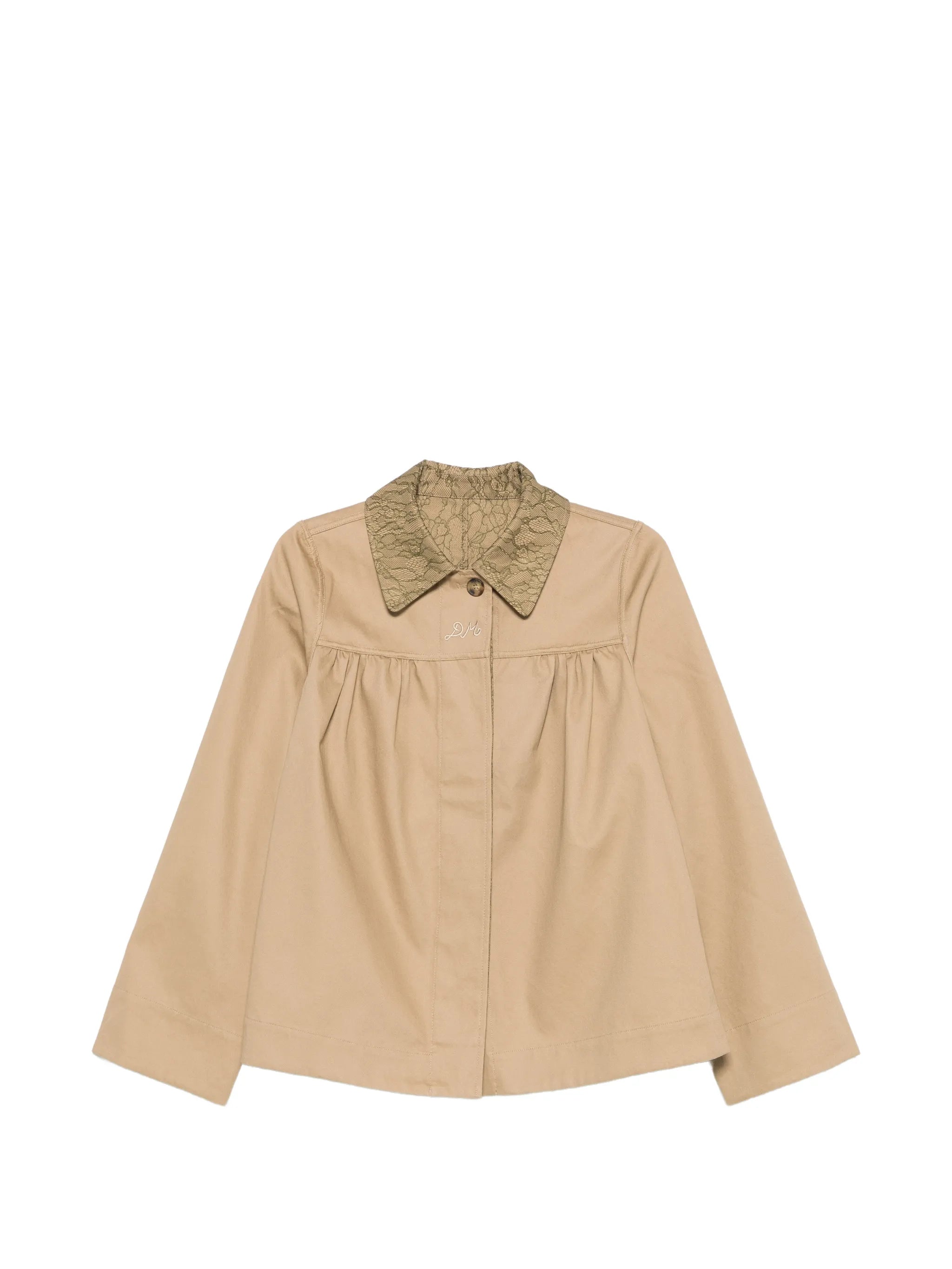 Mini Mercedes reversible lace-collar jacket