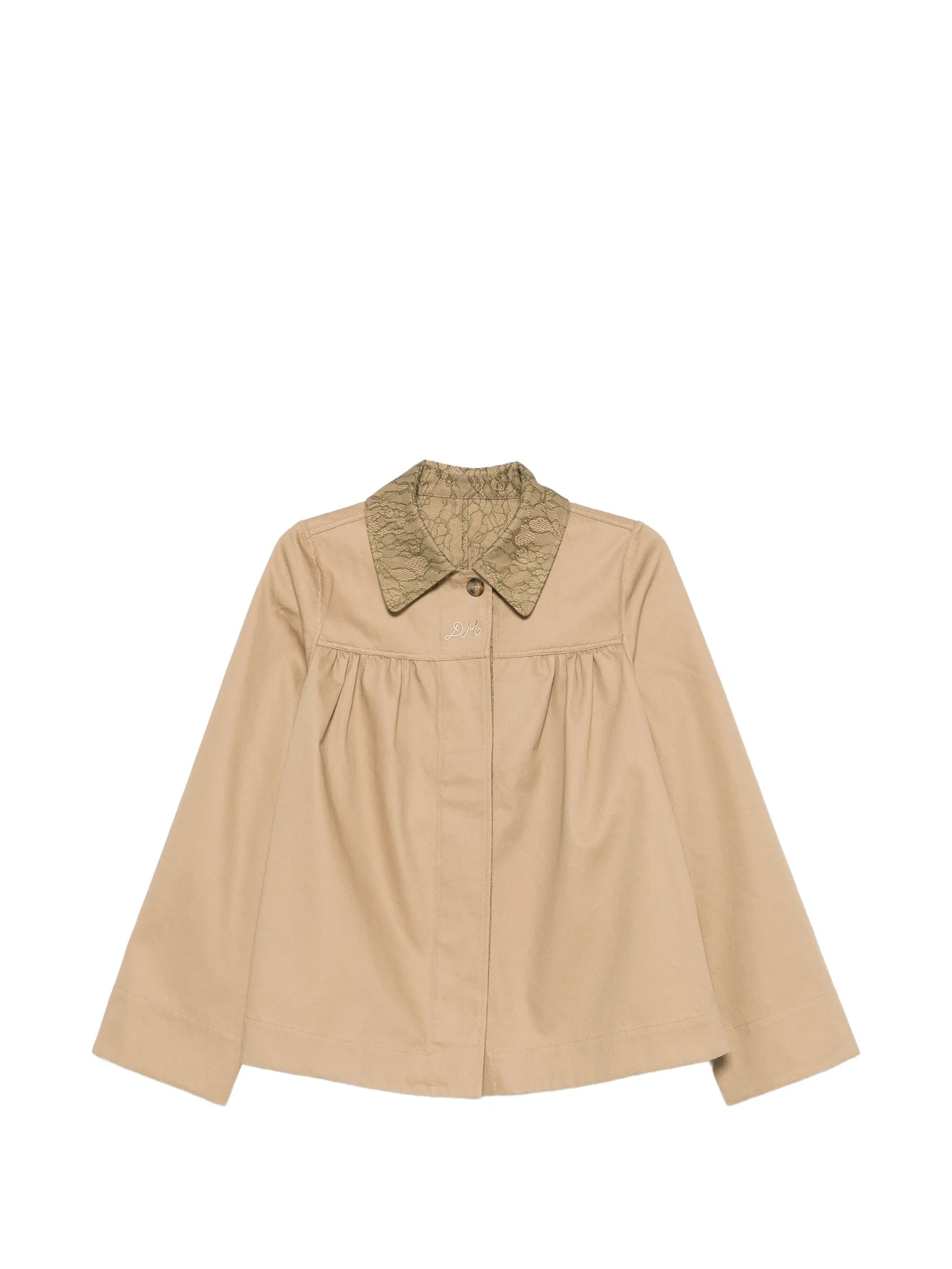 Mini Mercedes reversible lace-collar jacket