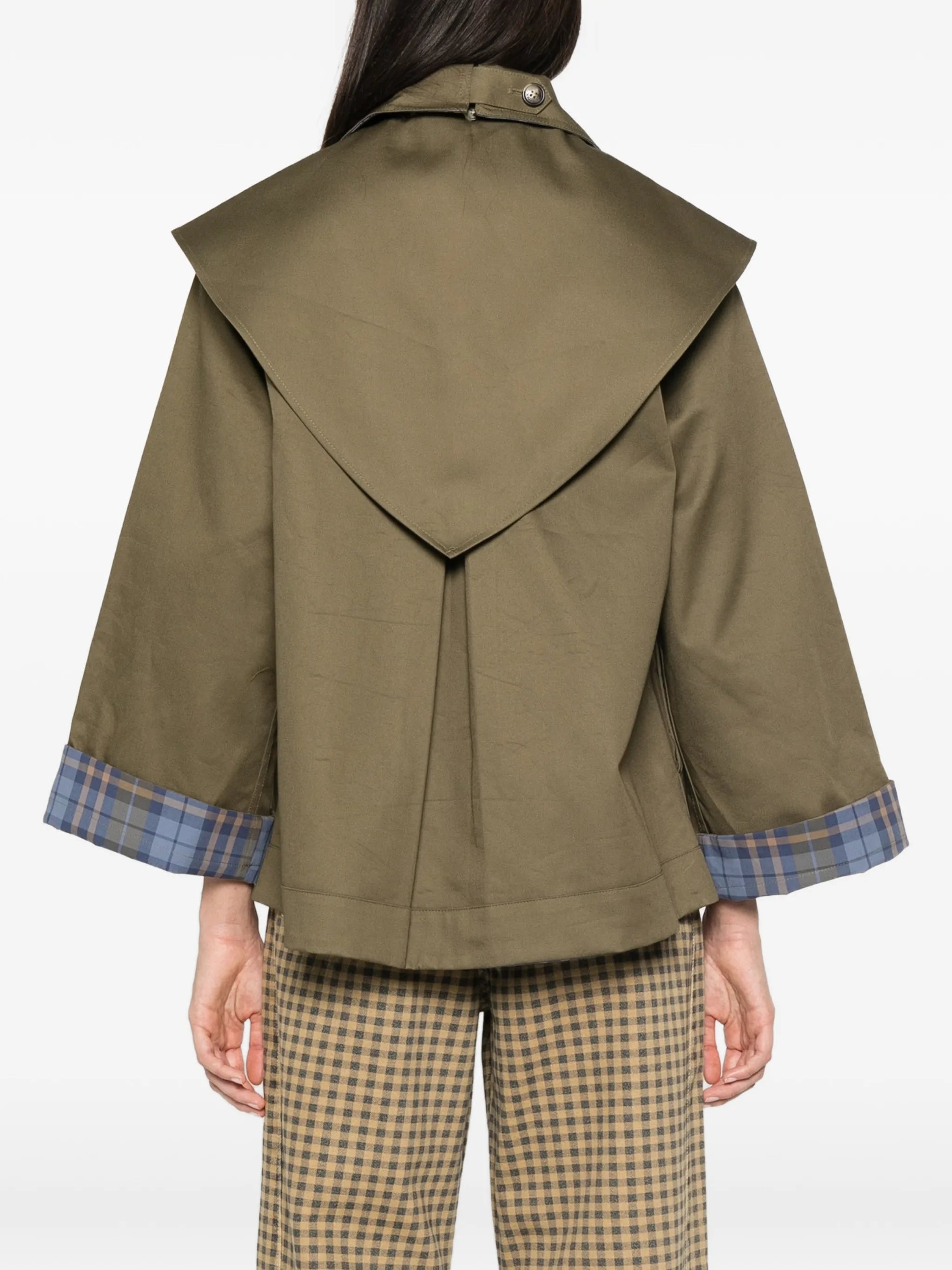 reversible Jerry crop trench coat