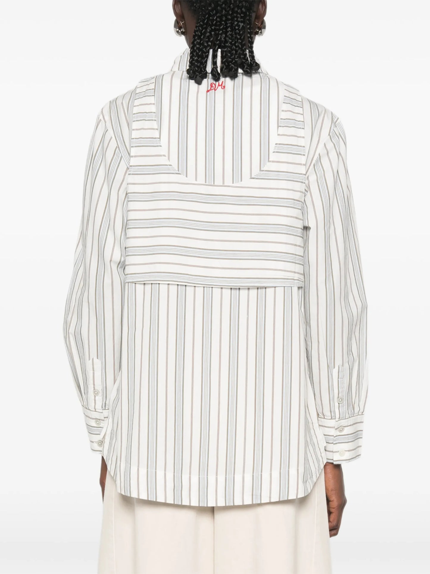 Valeria double-layer striped shirt