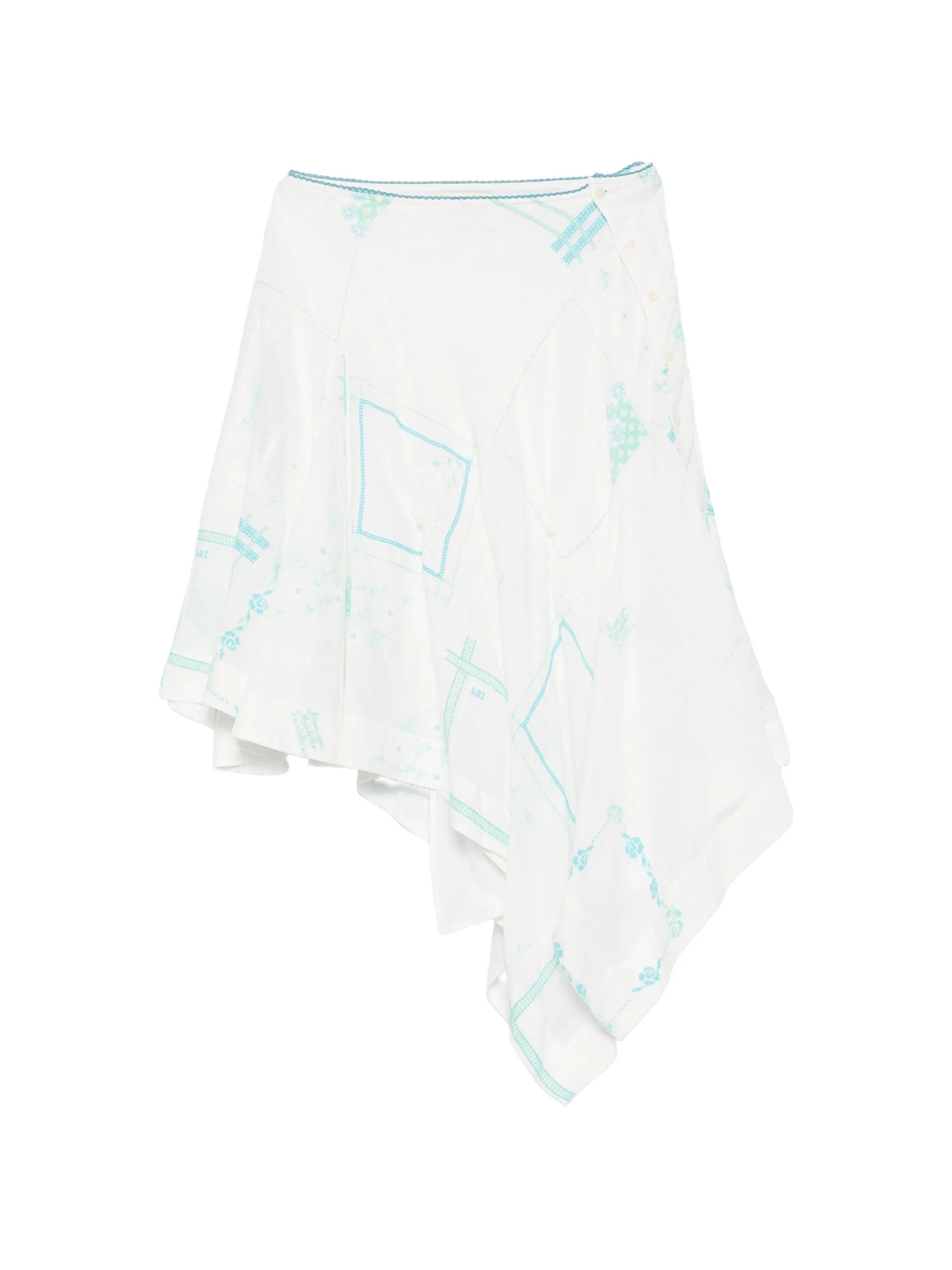 Corinne embroidered midi skirt