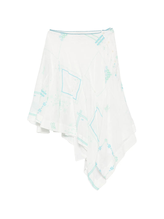 Corinne embroidered midi skirt