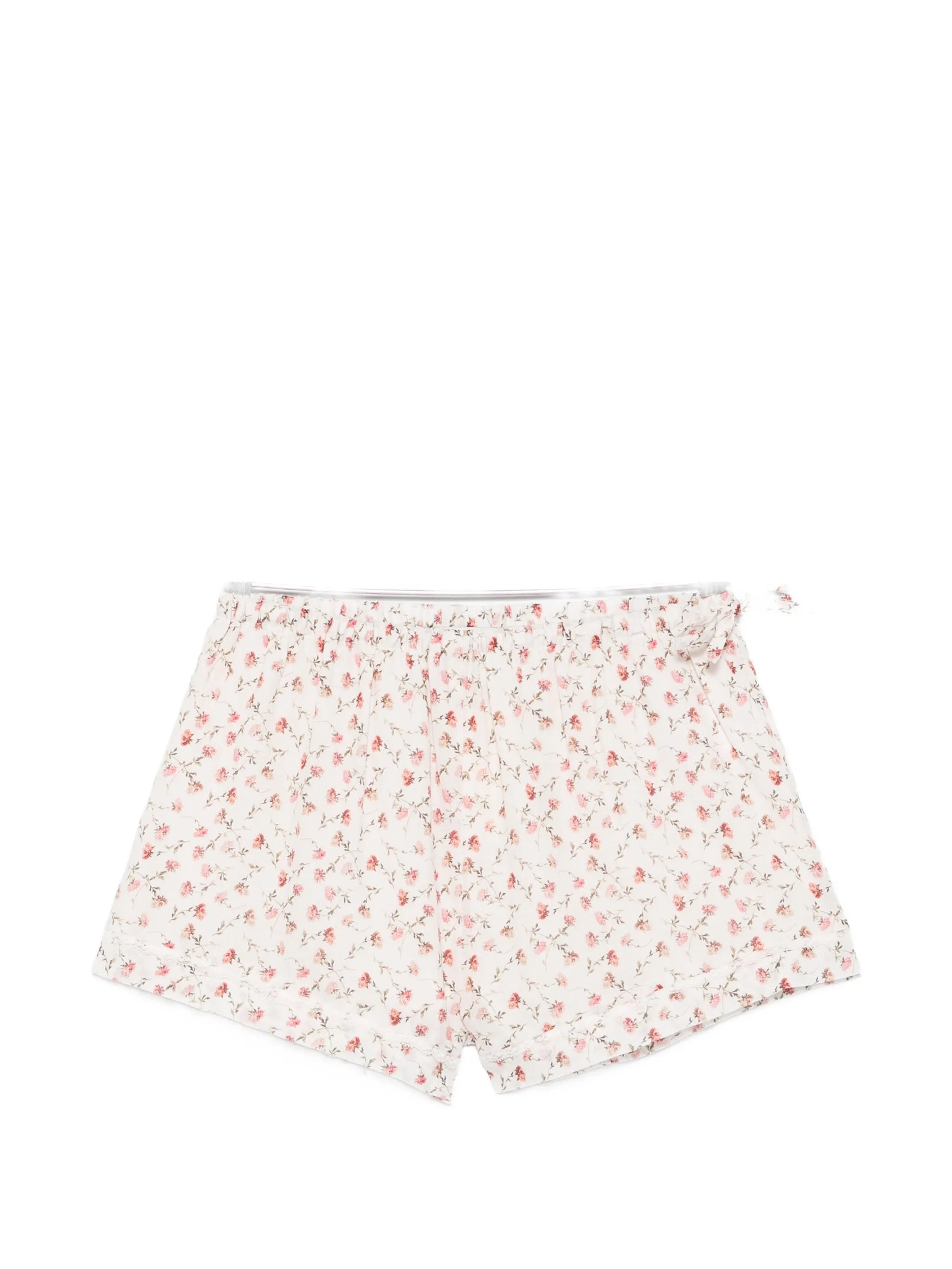 Charlotte floral-print cotton mini shorts