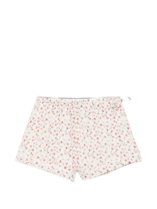 Charlotte floral-print cotton mini shorts