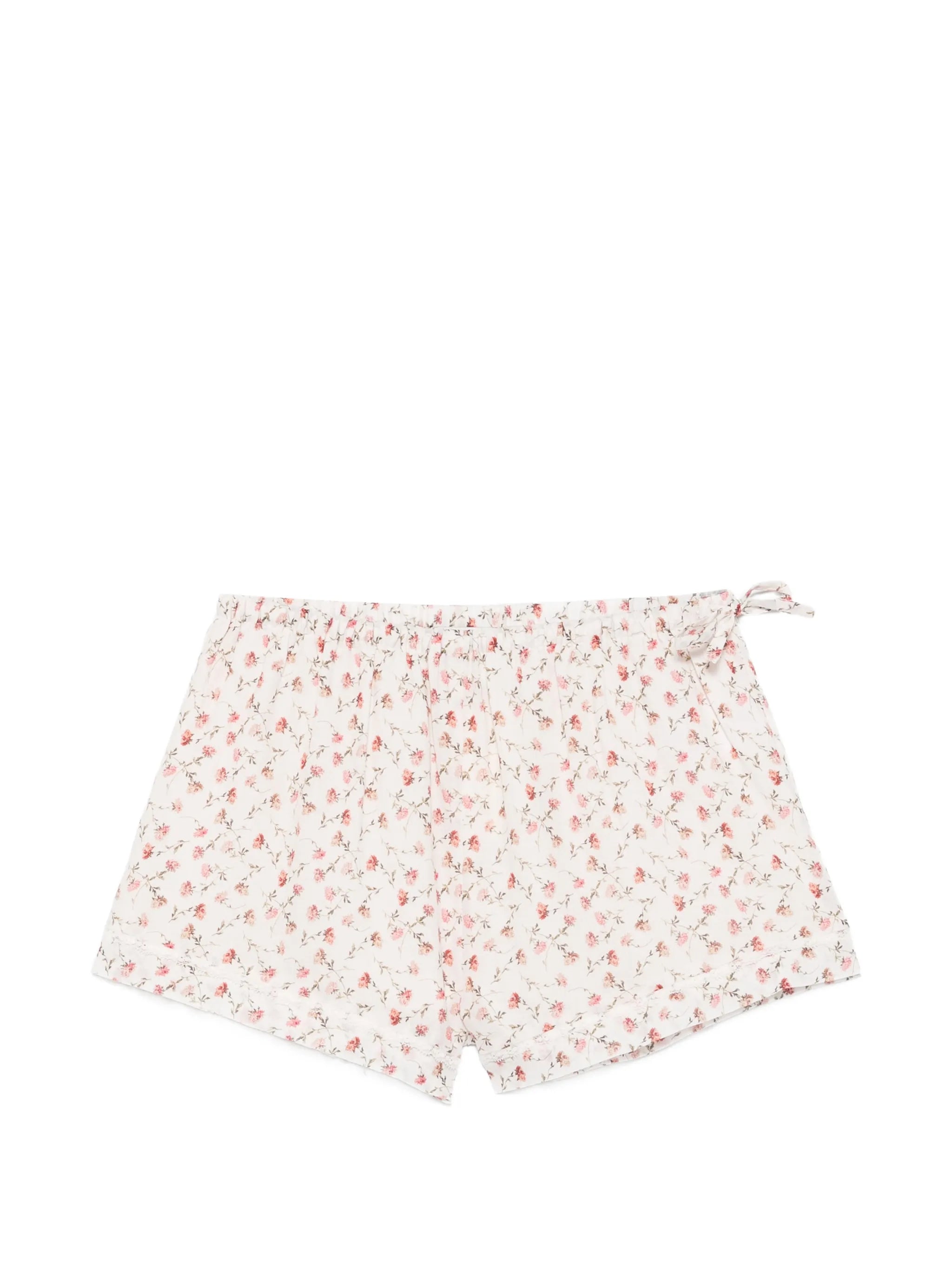 Charlotte floral-print cotton mini shorts