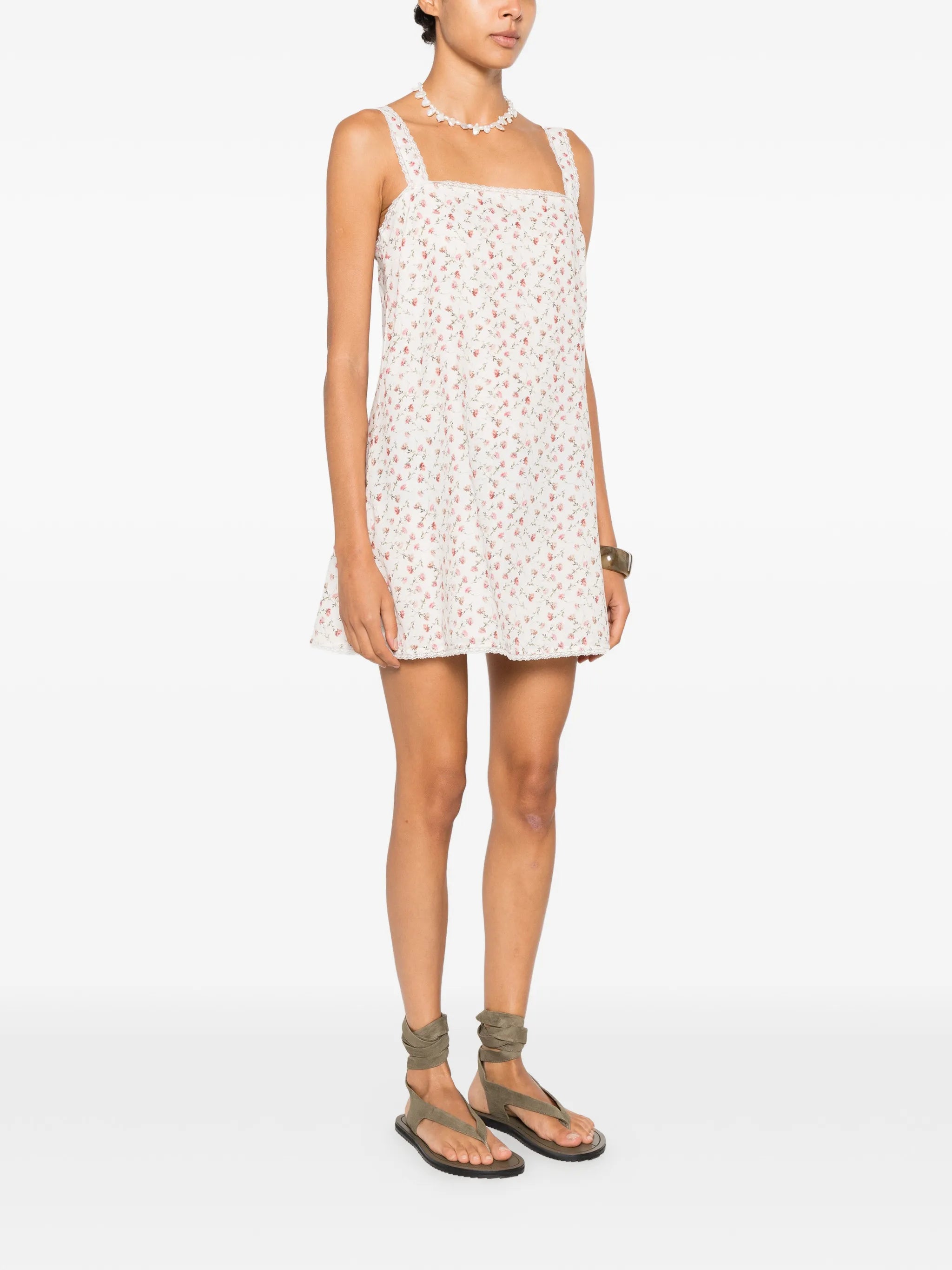 Charlotte floral-print cotton mini dress