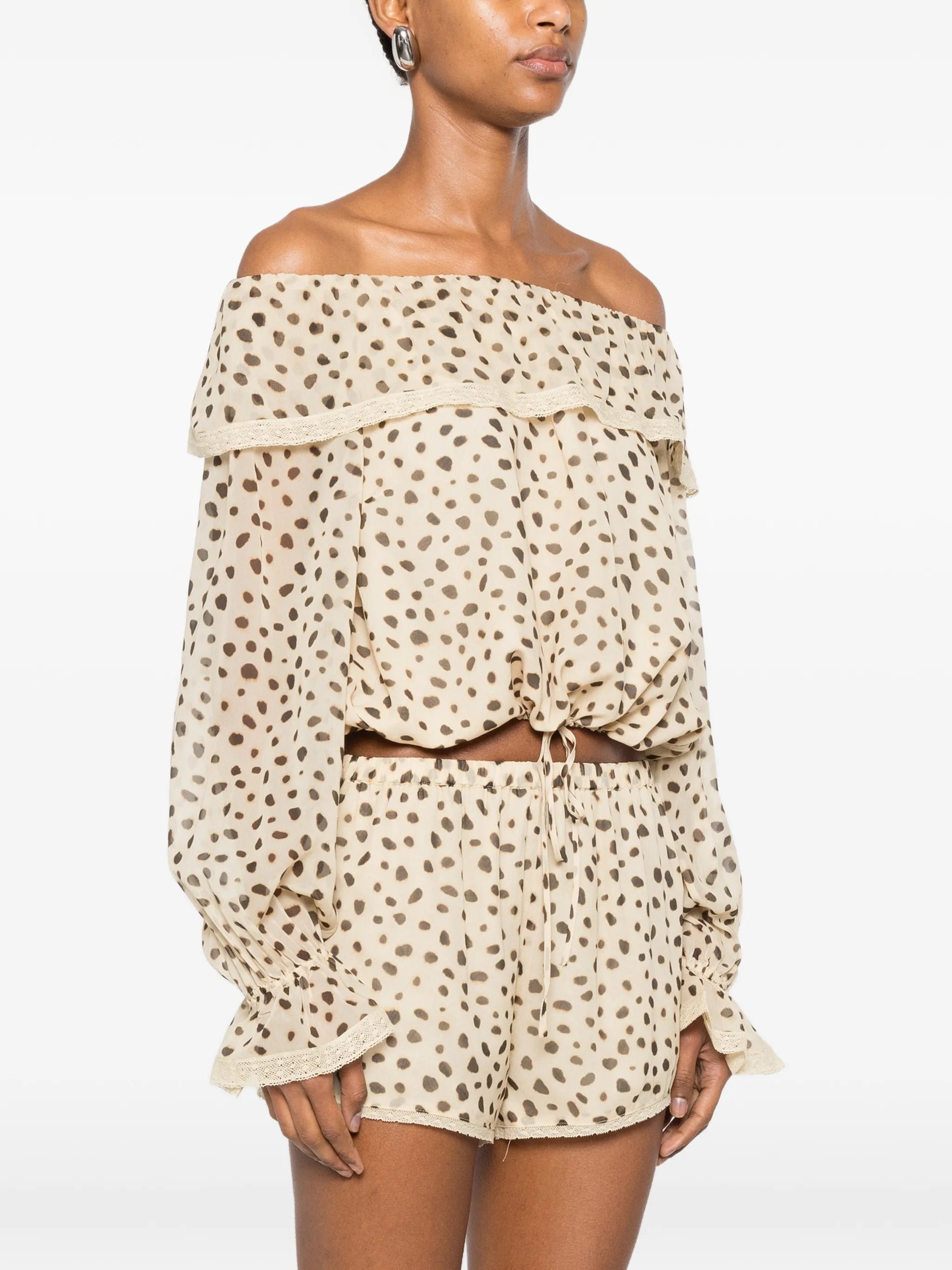 Priscilla cheetah-print blouse