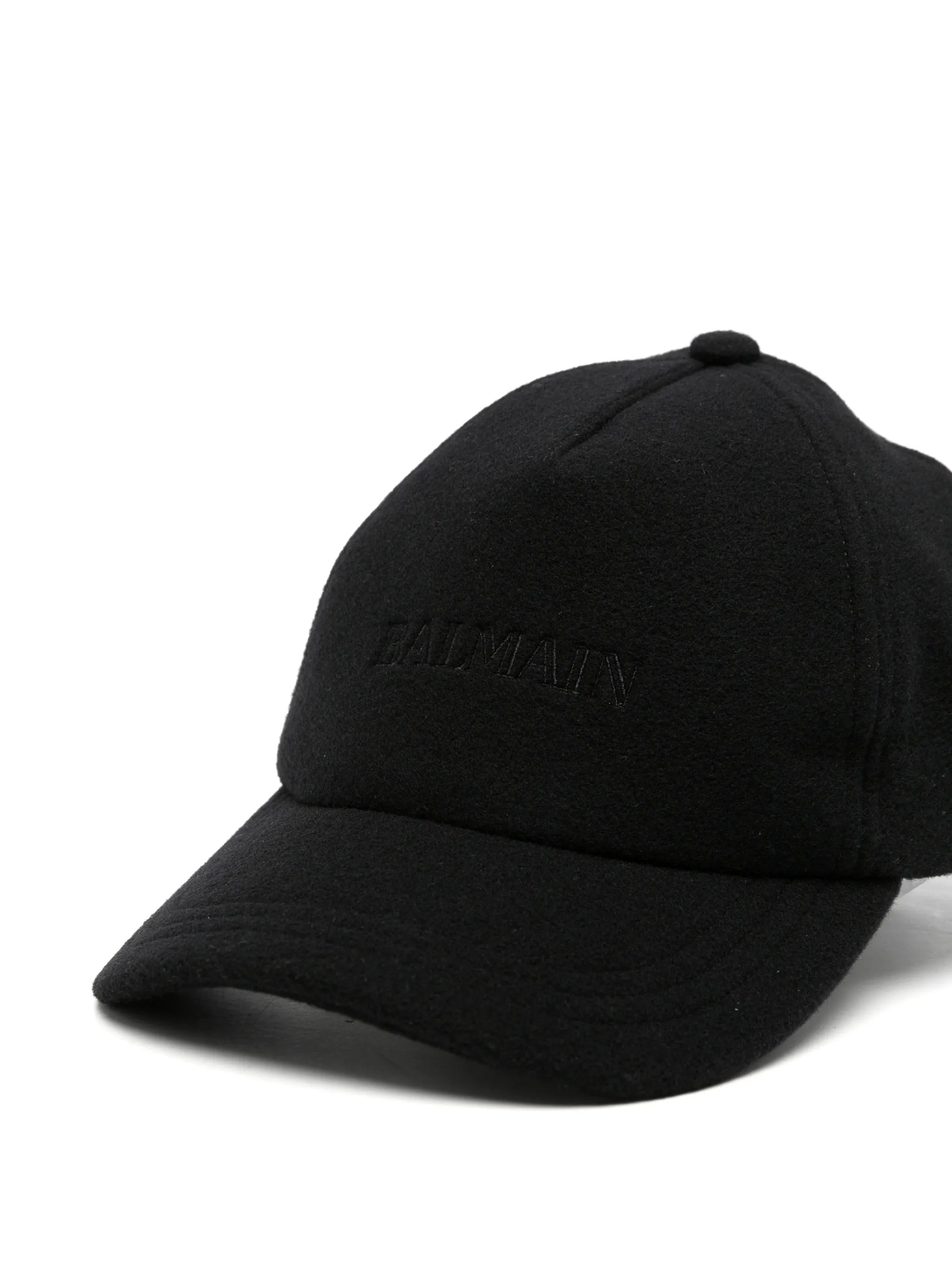 logo-embroidered wool cap