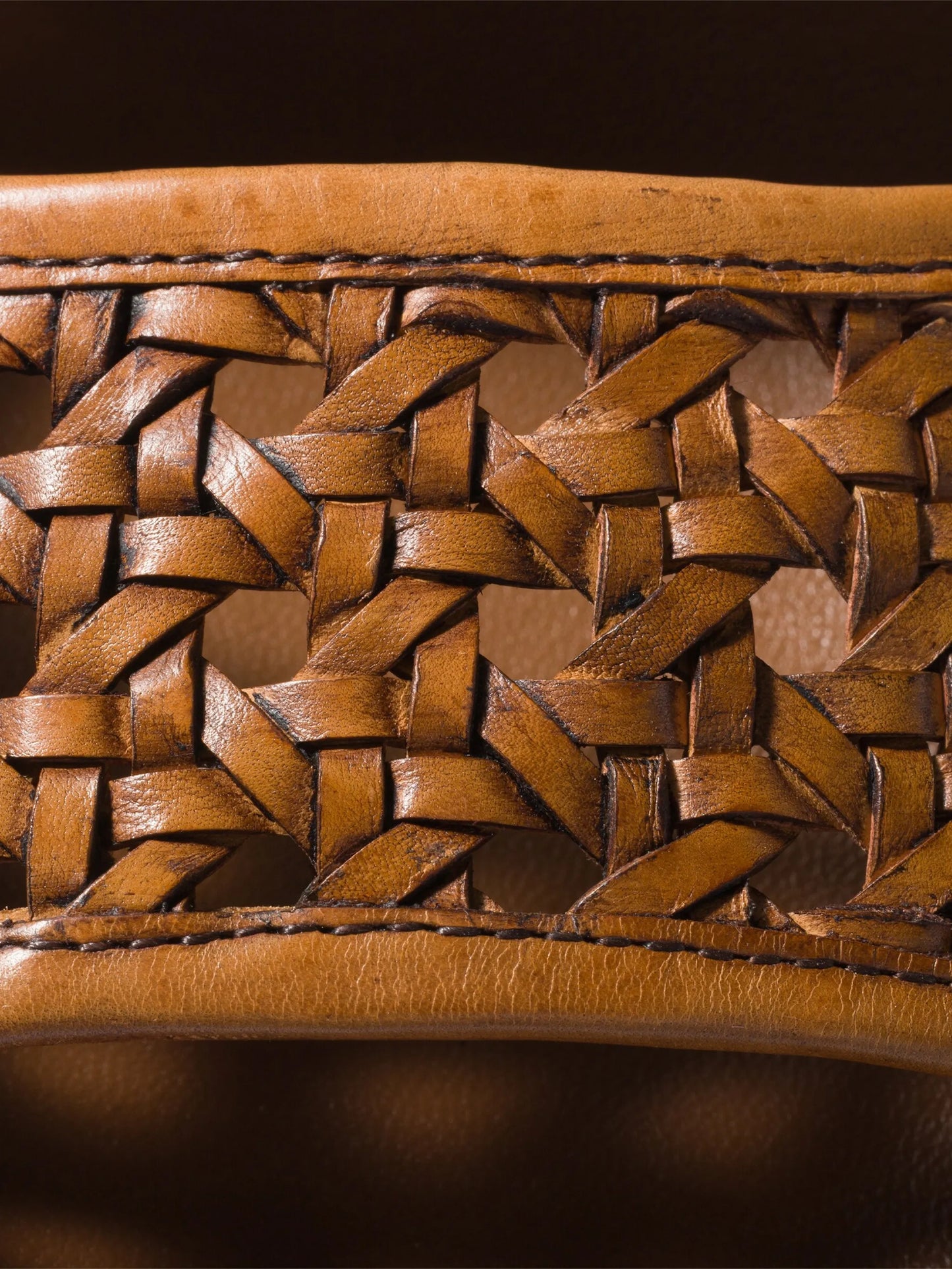 woven leather lug-sole sandals