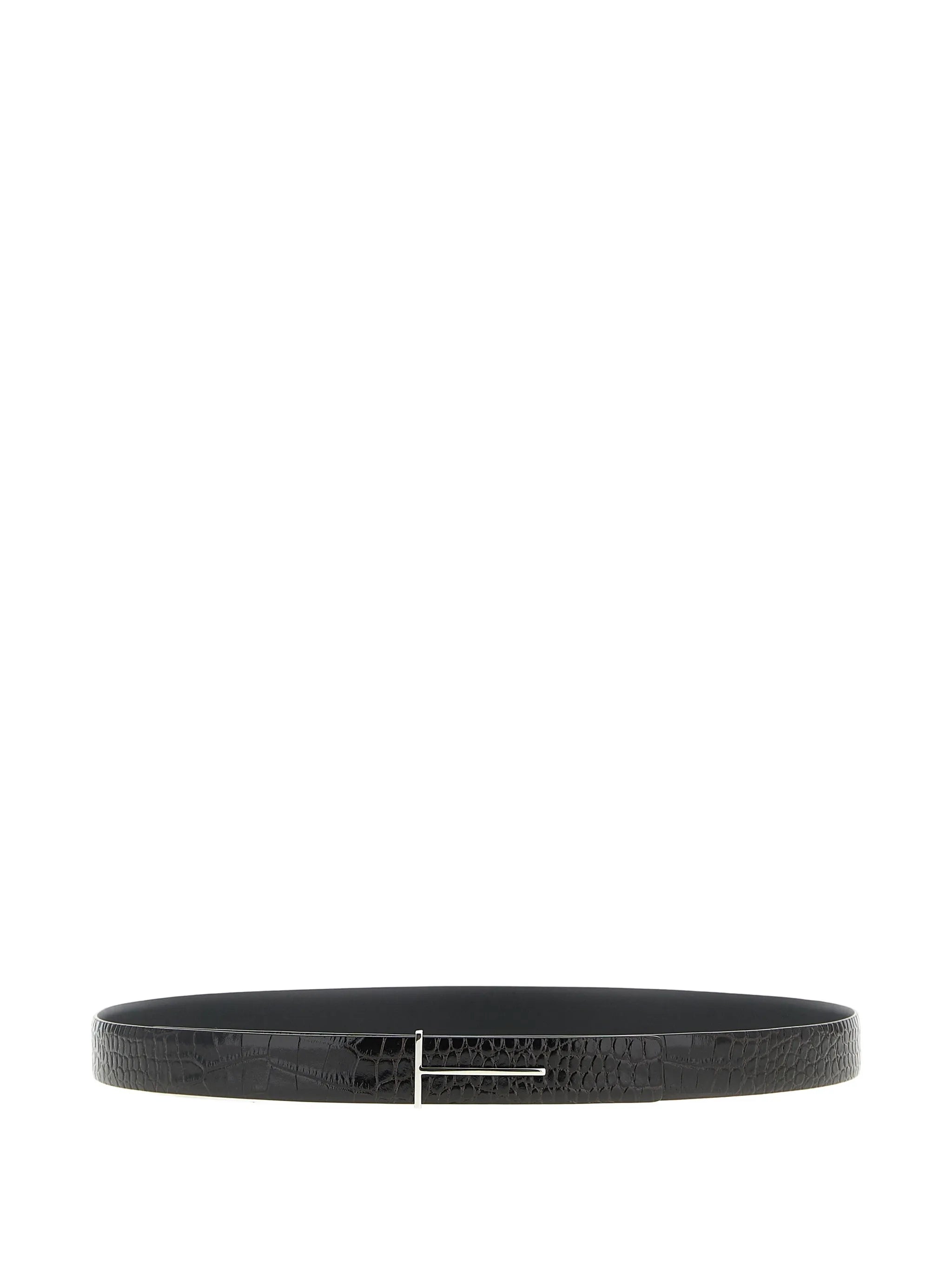 reversible python-print buckle belt
