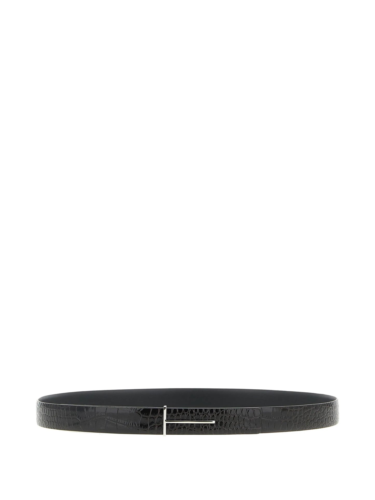 reversible python-print buckle belt