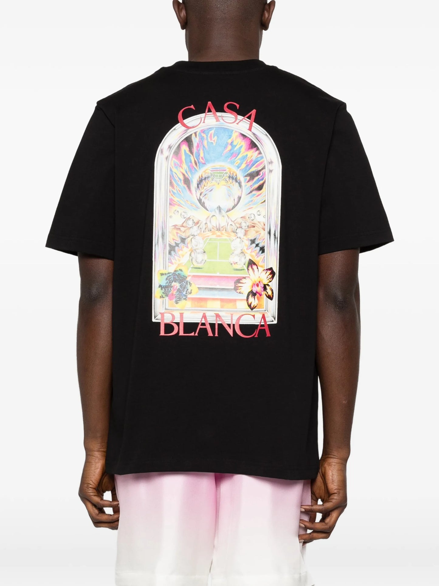 Tennis Landscape graphic-print T-shirt